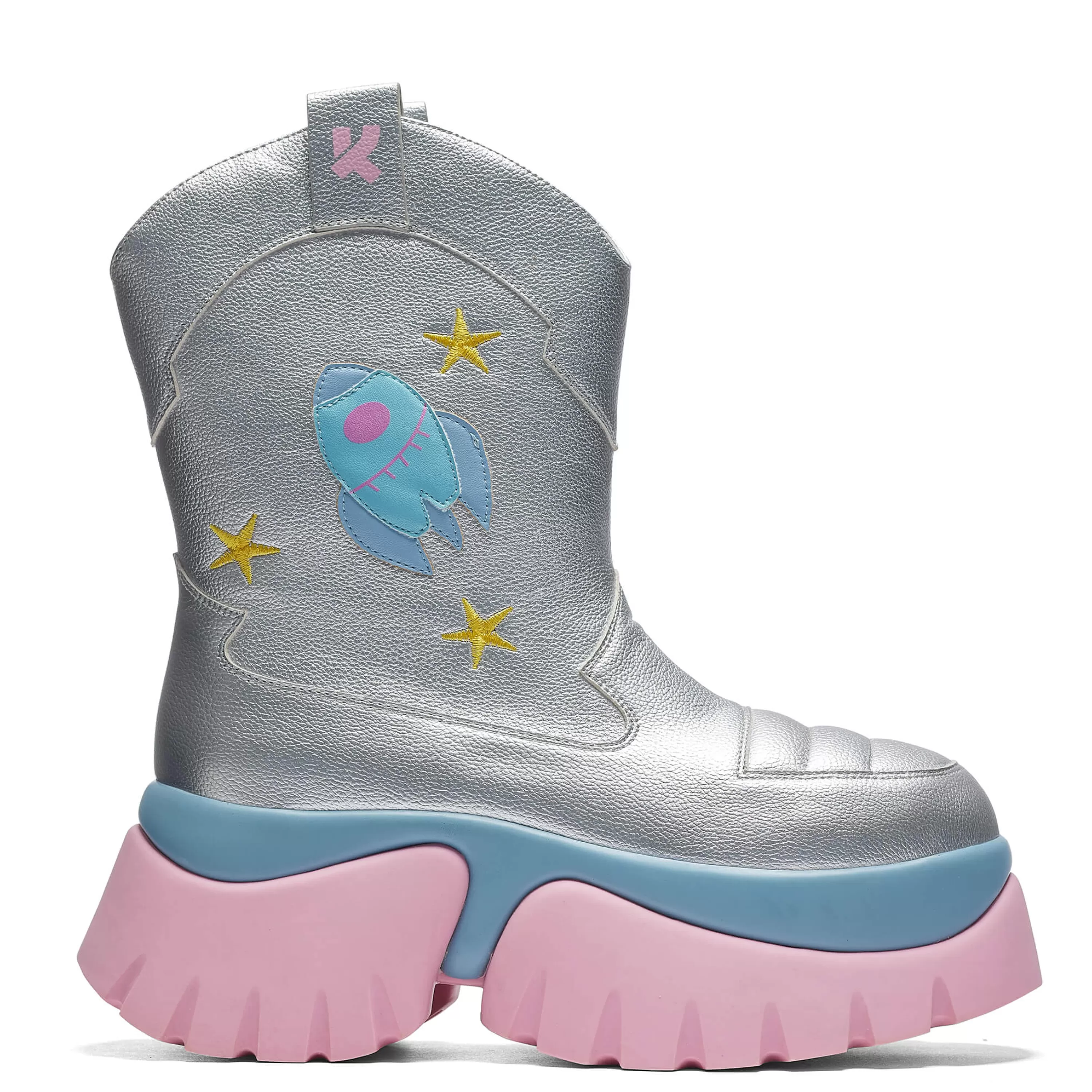 Kawaii Shoes>KOI footwear A Fairytale Galaxy Space Boots - Silver