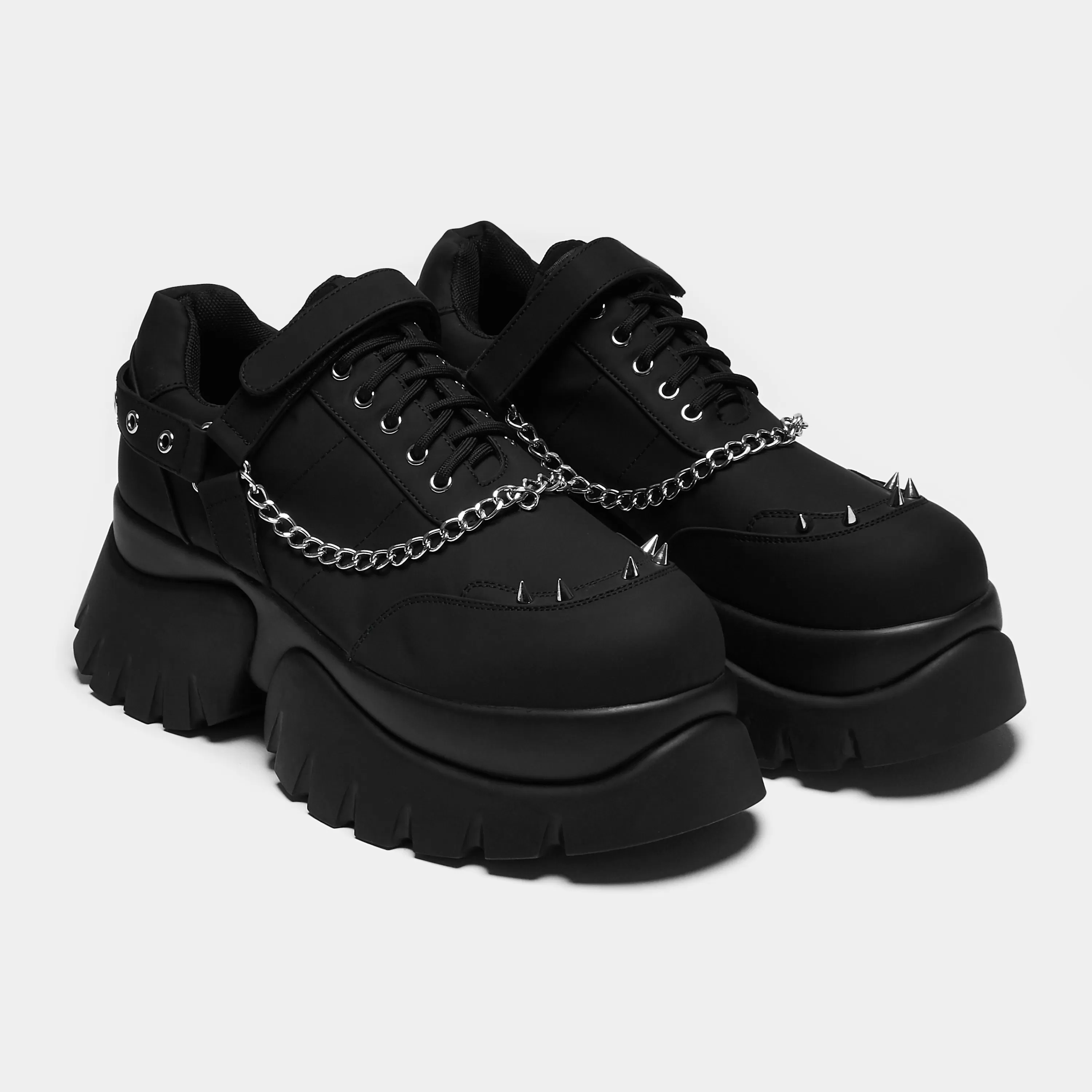 Chunky Trainers | Black Trainers>KOI footwear Allsander Men's Platform Trainers - Black