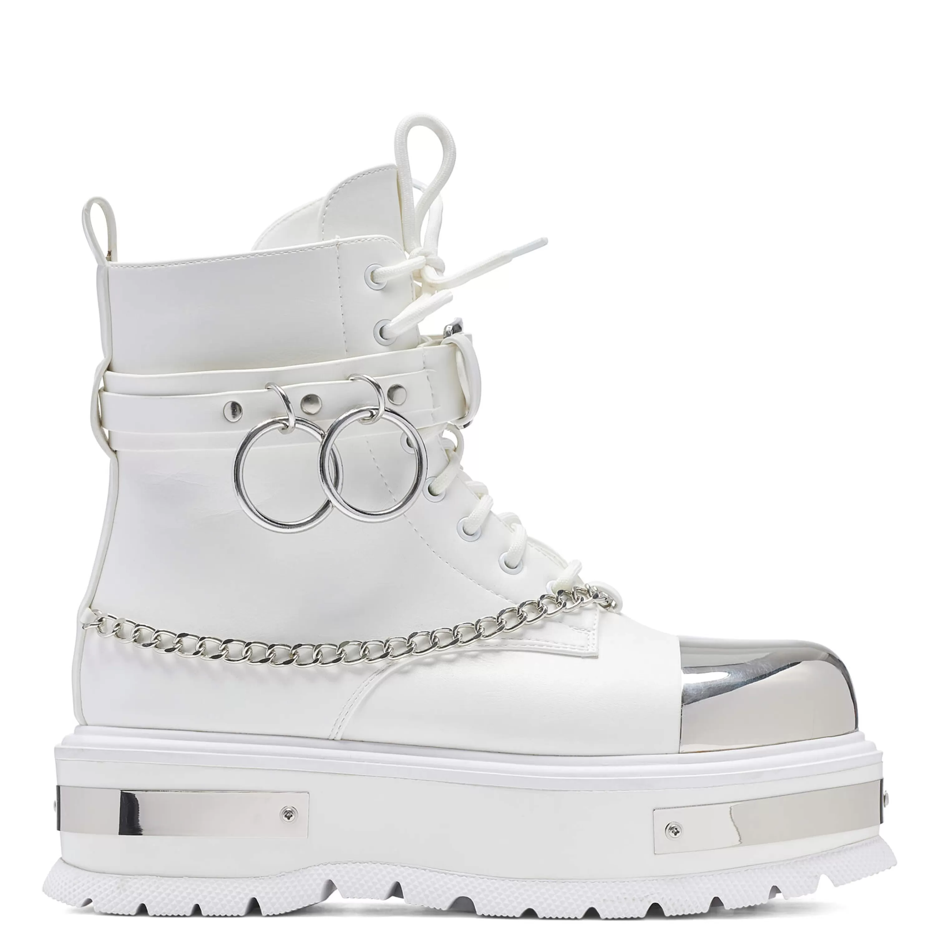 Ankle Boots | Platform Boots>KOI footwear Borin Hardware Platform Boots - White