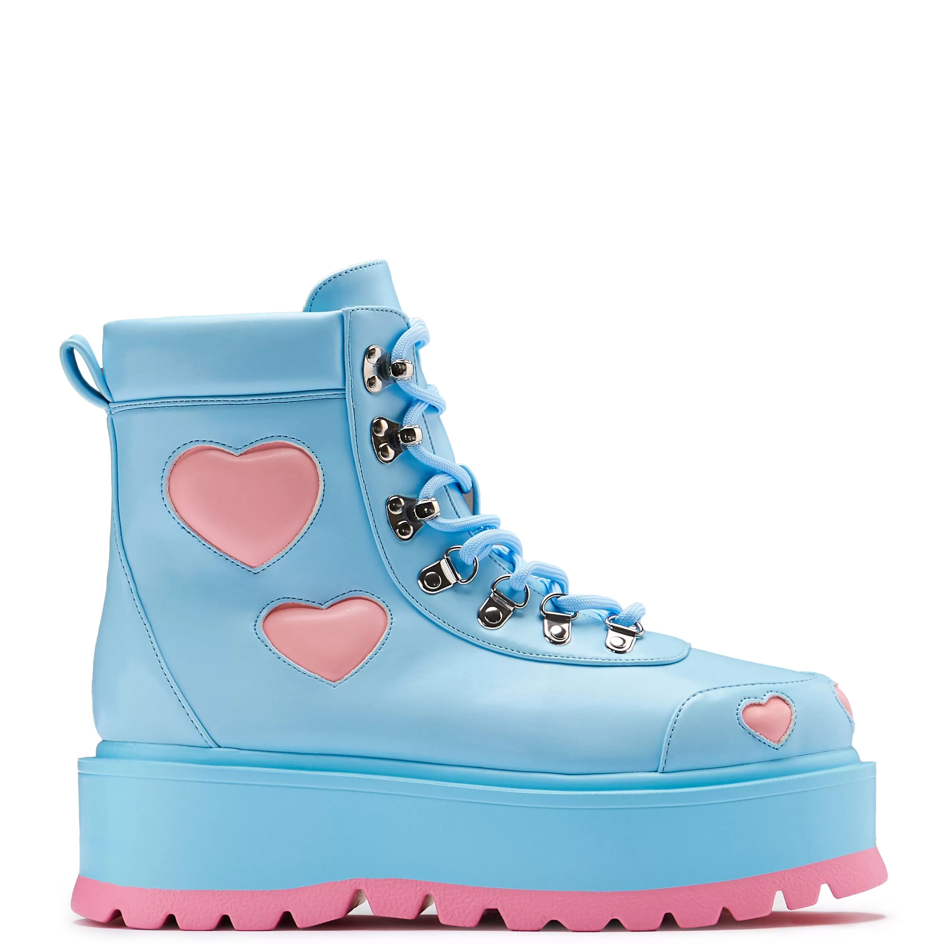 Ankle Boots | Platform Boots>KOI footwear Chibi Cherub Kawaii Heart Boots - Blue