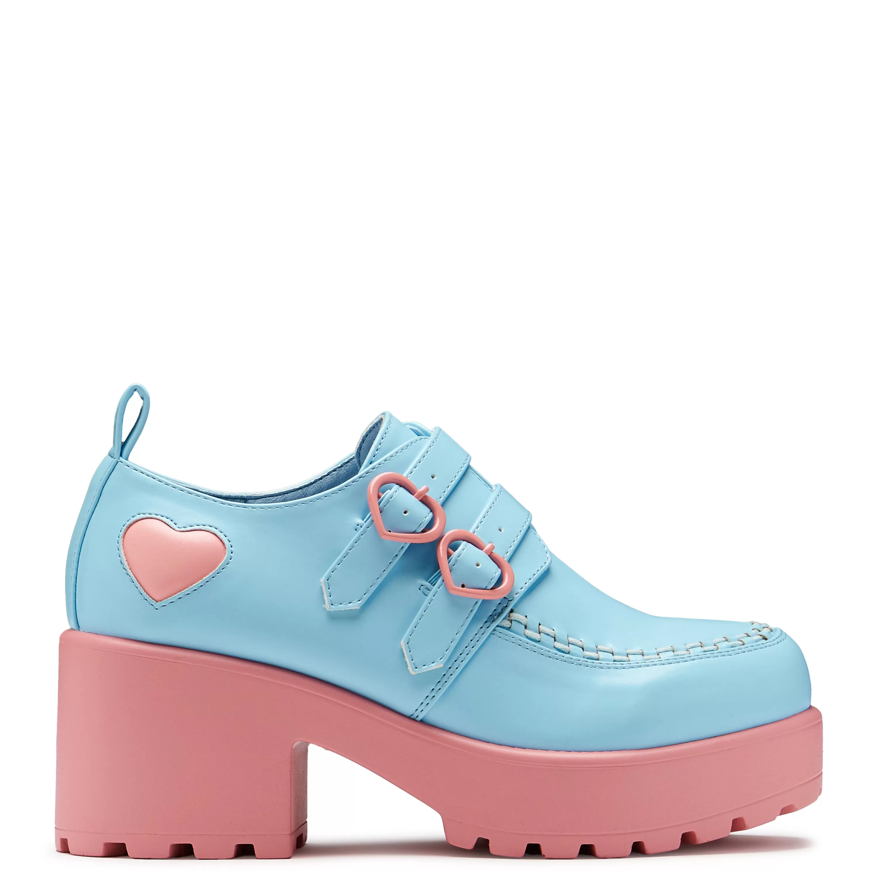 Kawaii Shoes>KOI footwear Cotton Candy Dreamscape Oxford Platform Shoes - Blue