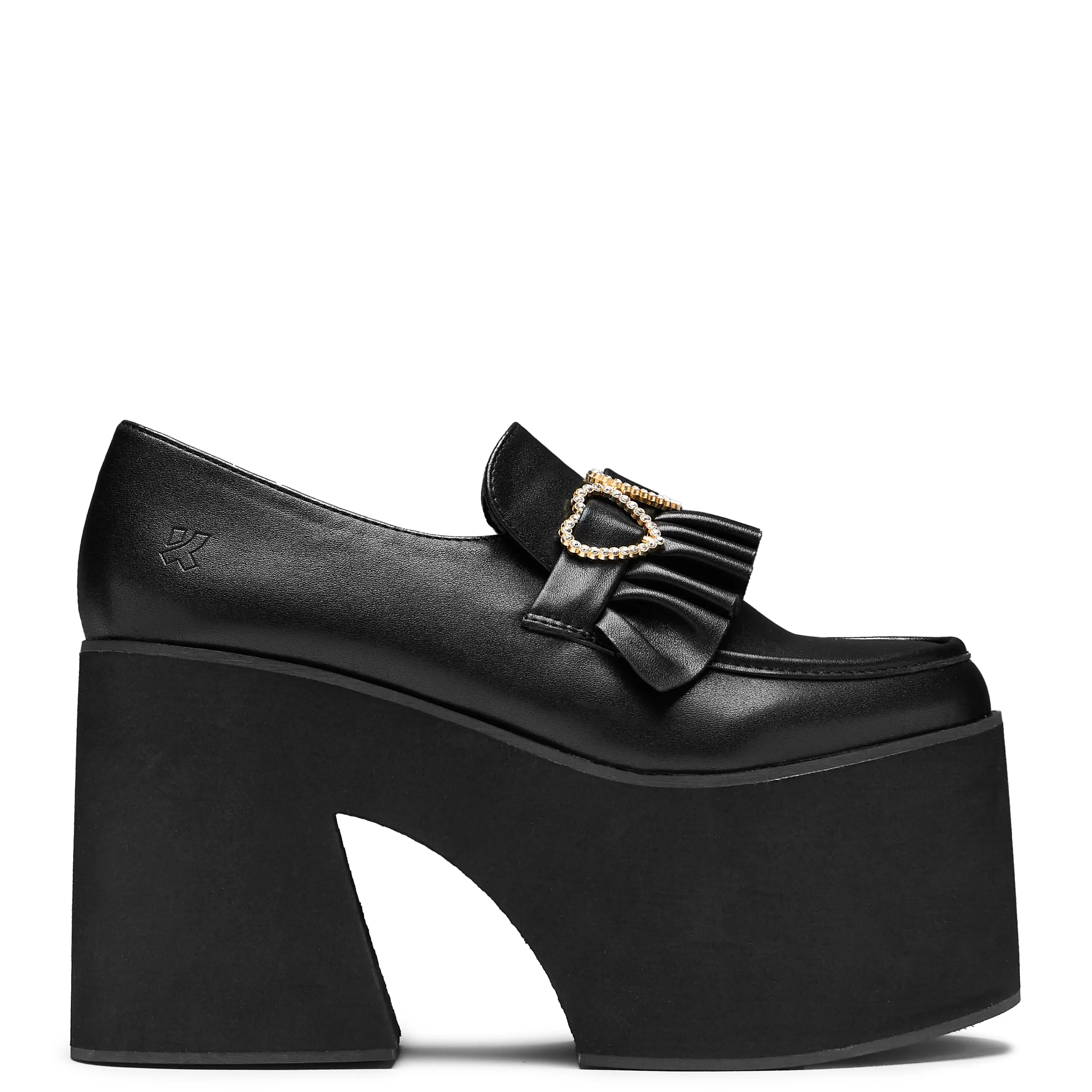 Flatform Shoes>KOI footwear Dark Delights Chunky Heart Shoes - Black