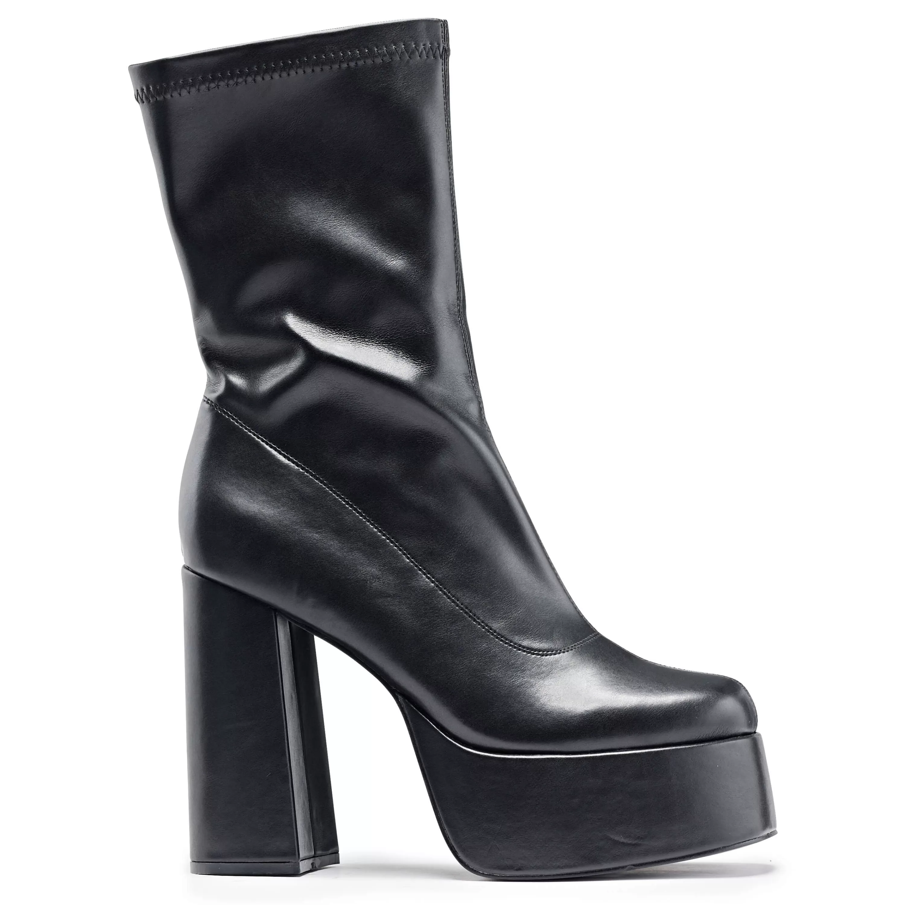 Black Platform Heels | Ankle Boots>KOI footwear Delano Men's Platform Heeled Boots Black