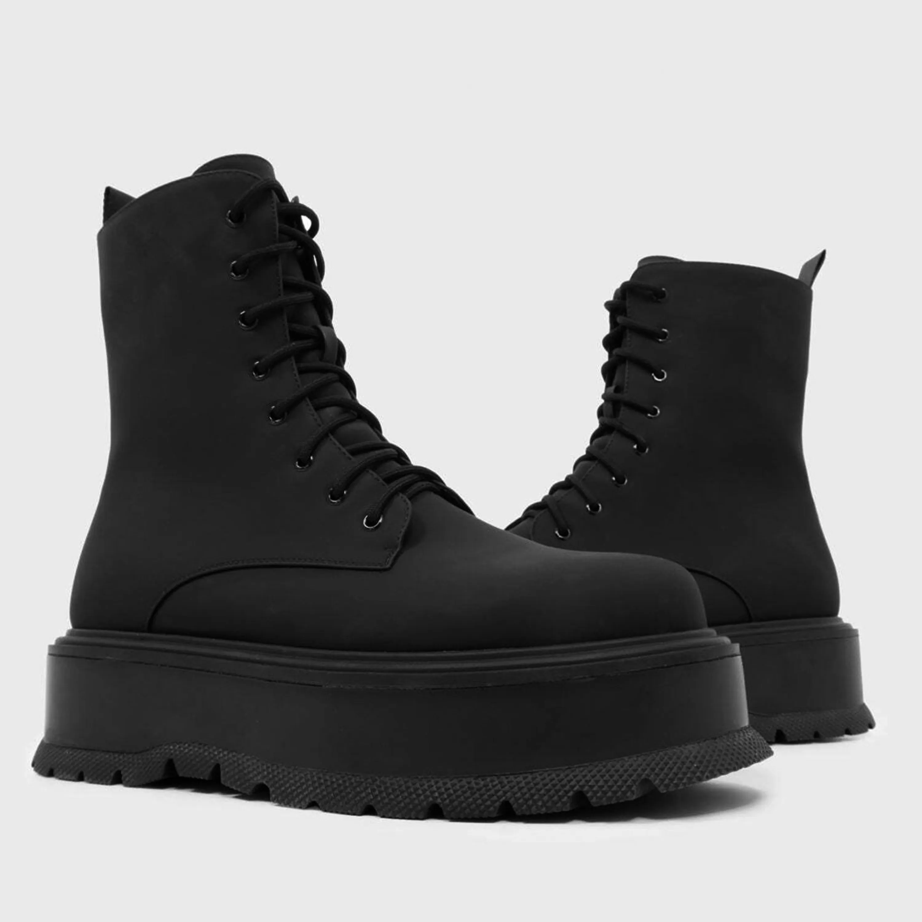 Ankle Boots | Biker Boots>KOI footwear Foundry Men's Platform Ankle Boots Black