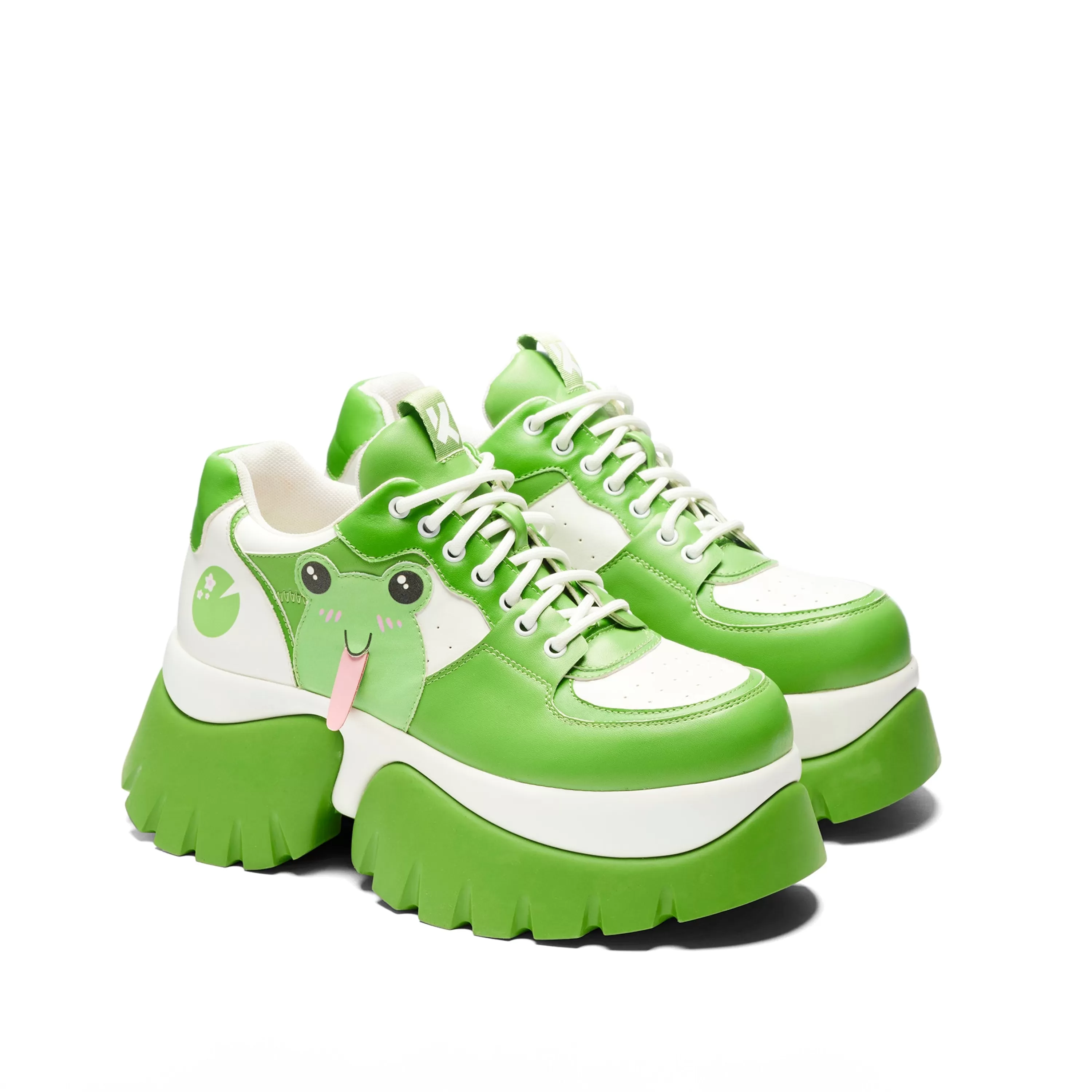 Chunky Trainers | Sport Trainers>KOI footwear Fwoggy Woggy Says Hi Chunky Trainers - Green