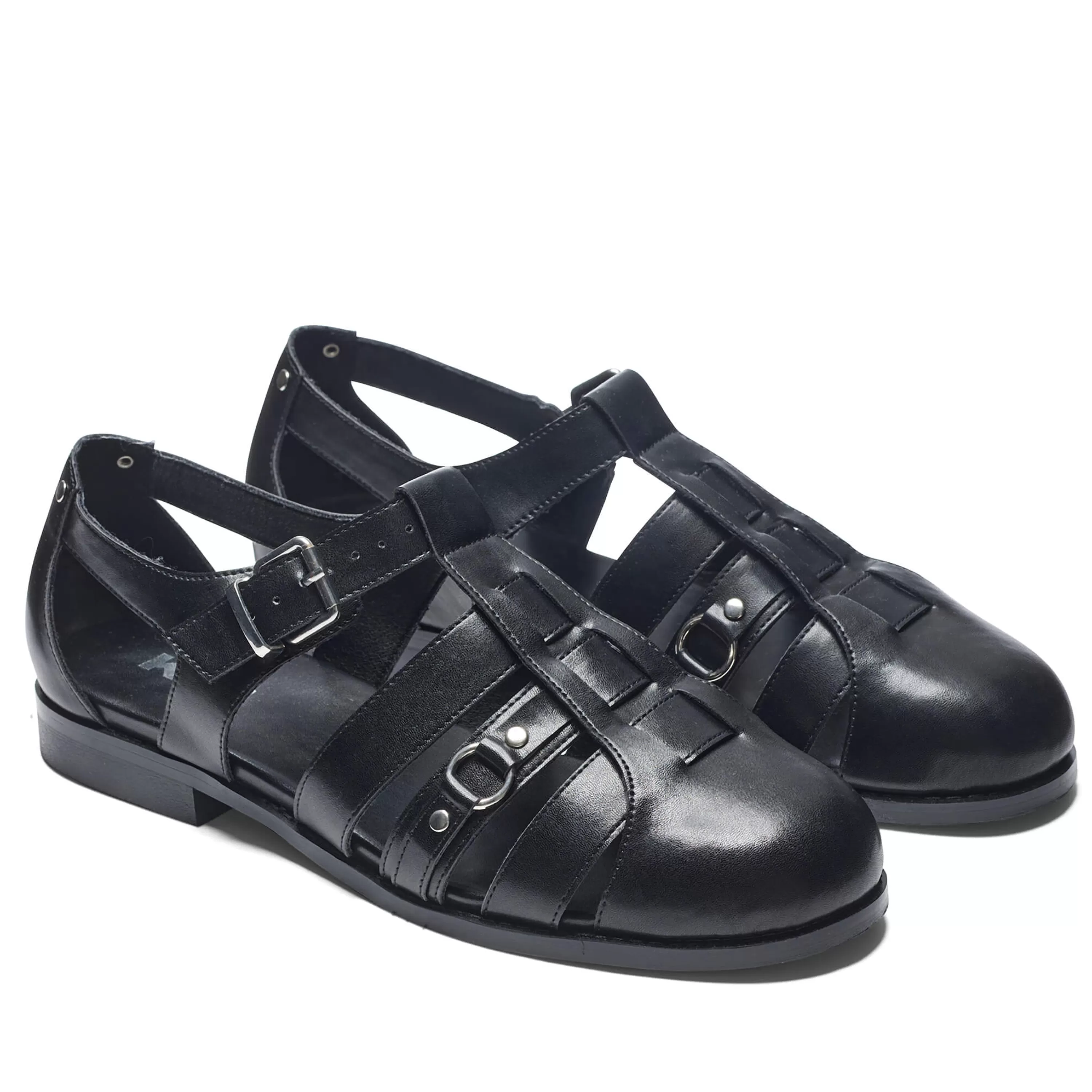 Strappy Platform Shoes | Lace Up>KOI footwear Gilgen Men's Cutout Shoes - Black