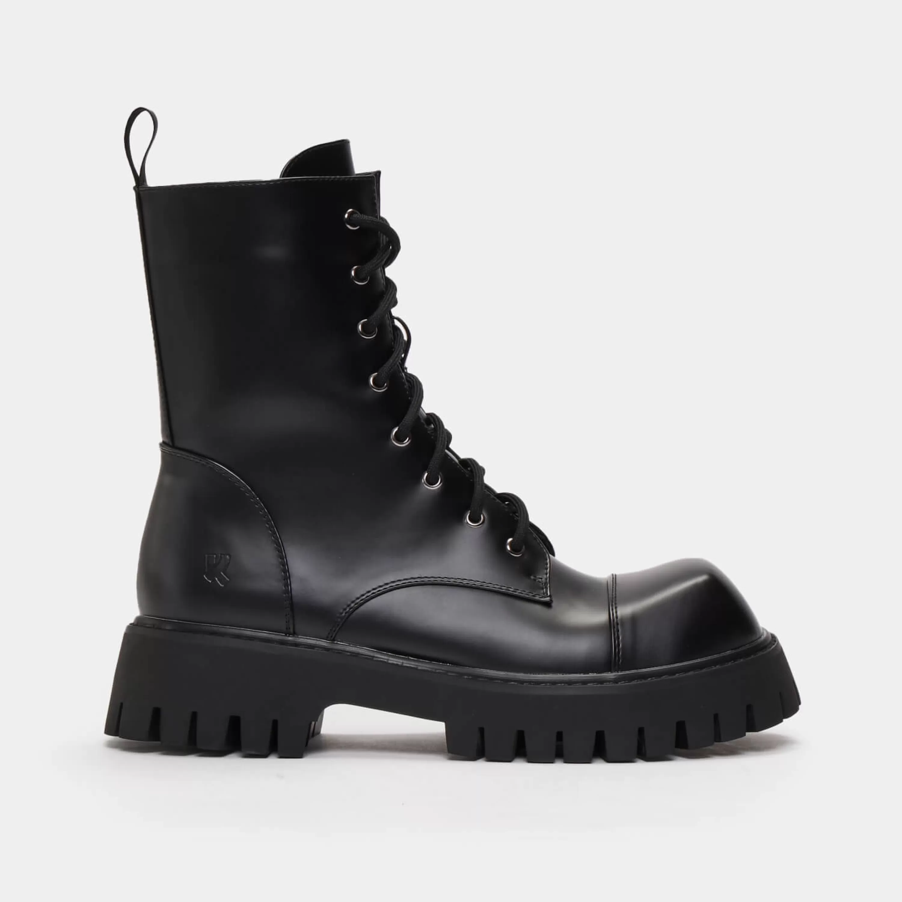 Ankle Boots | Biker Boots>KOI footwear Gimli Men's Square Toe Lace Up Boots Black