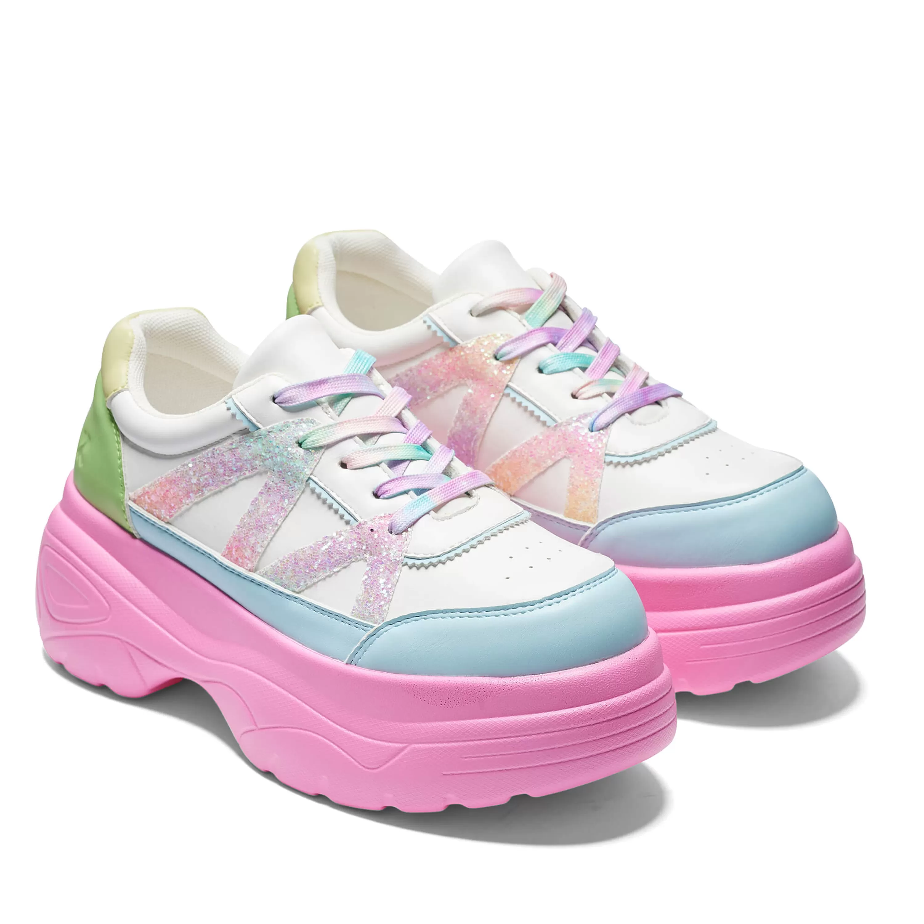 Pink Chunky Trainers | Kawaii Shoes>KOI footwear Gummy Glow Worm Chunky Trainers - Multi