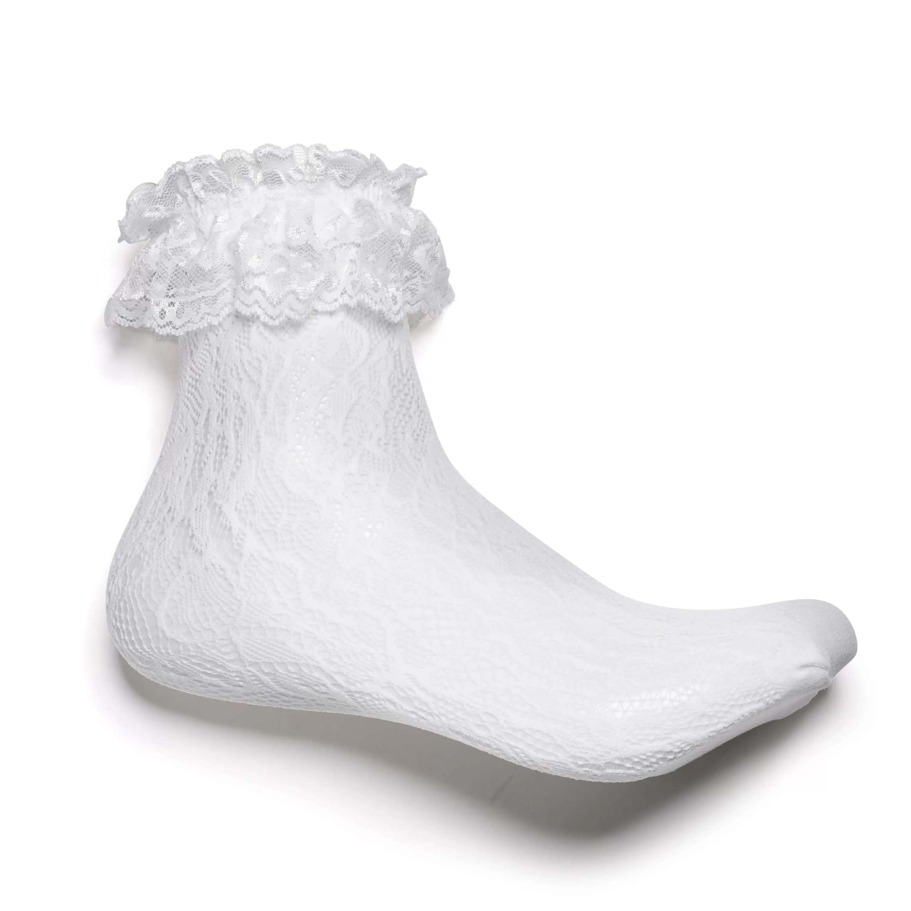 Kawaii Shoes | Socks & Tights>KOI footwear Heiress Lace Ruffle Socks White