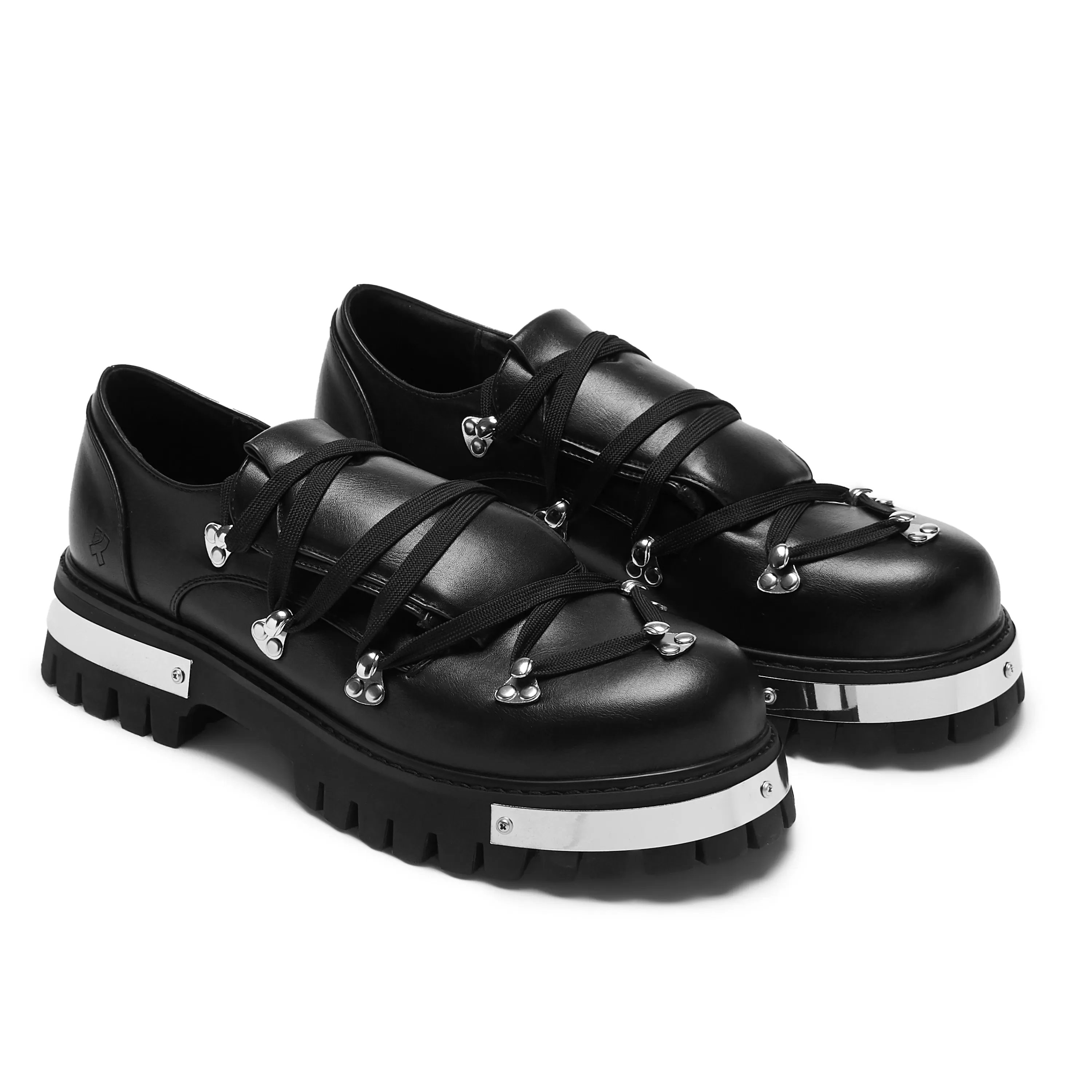 Lace Up>KOI footwear Hidden in Solitude Men's Double Tongue Lace Up Shoes - Black