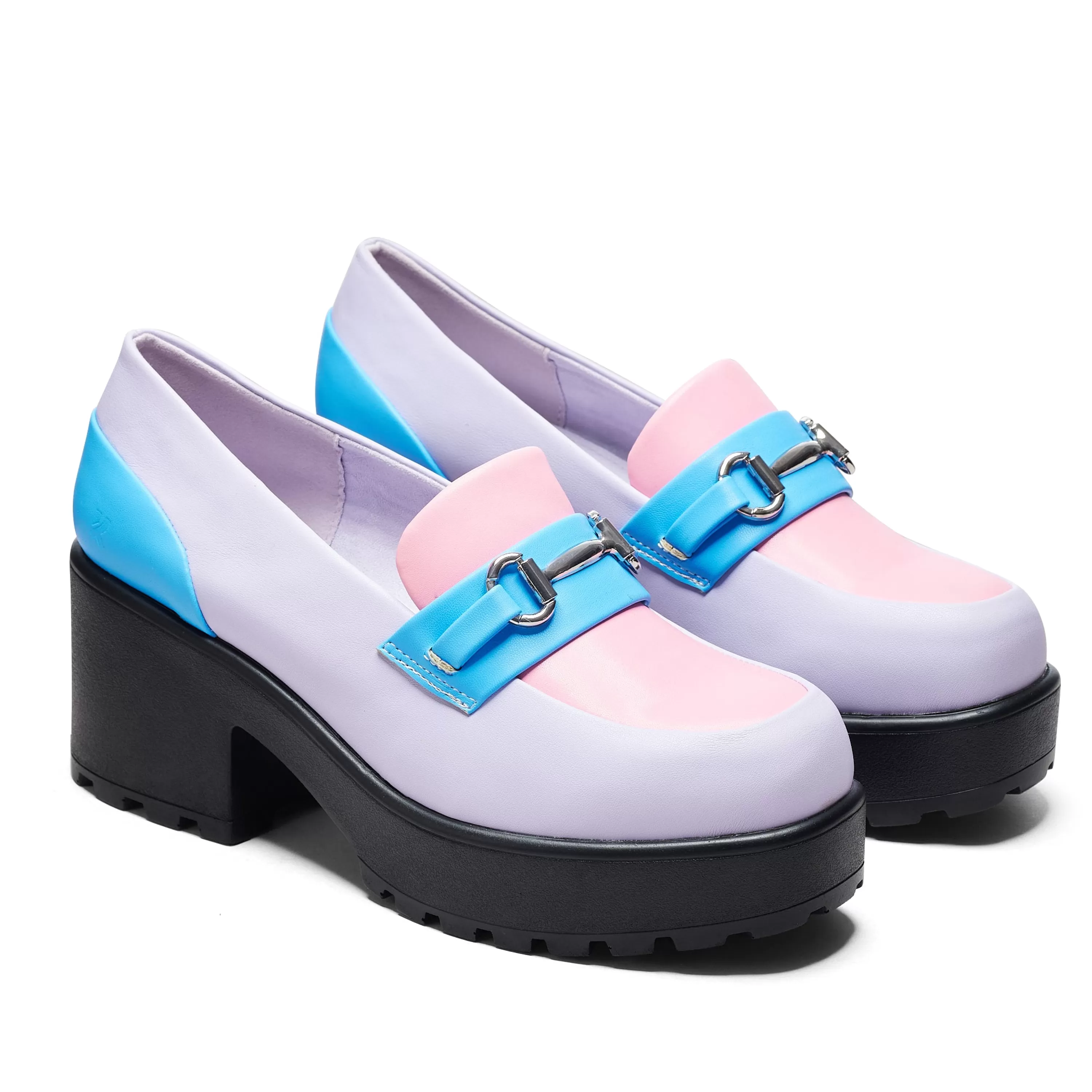 Platform Loafers>KOI footwear High Class Chunky Shoes - Pastel Pink