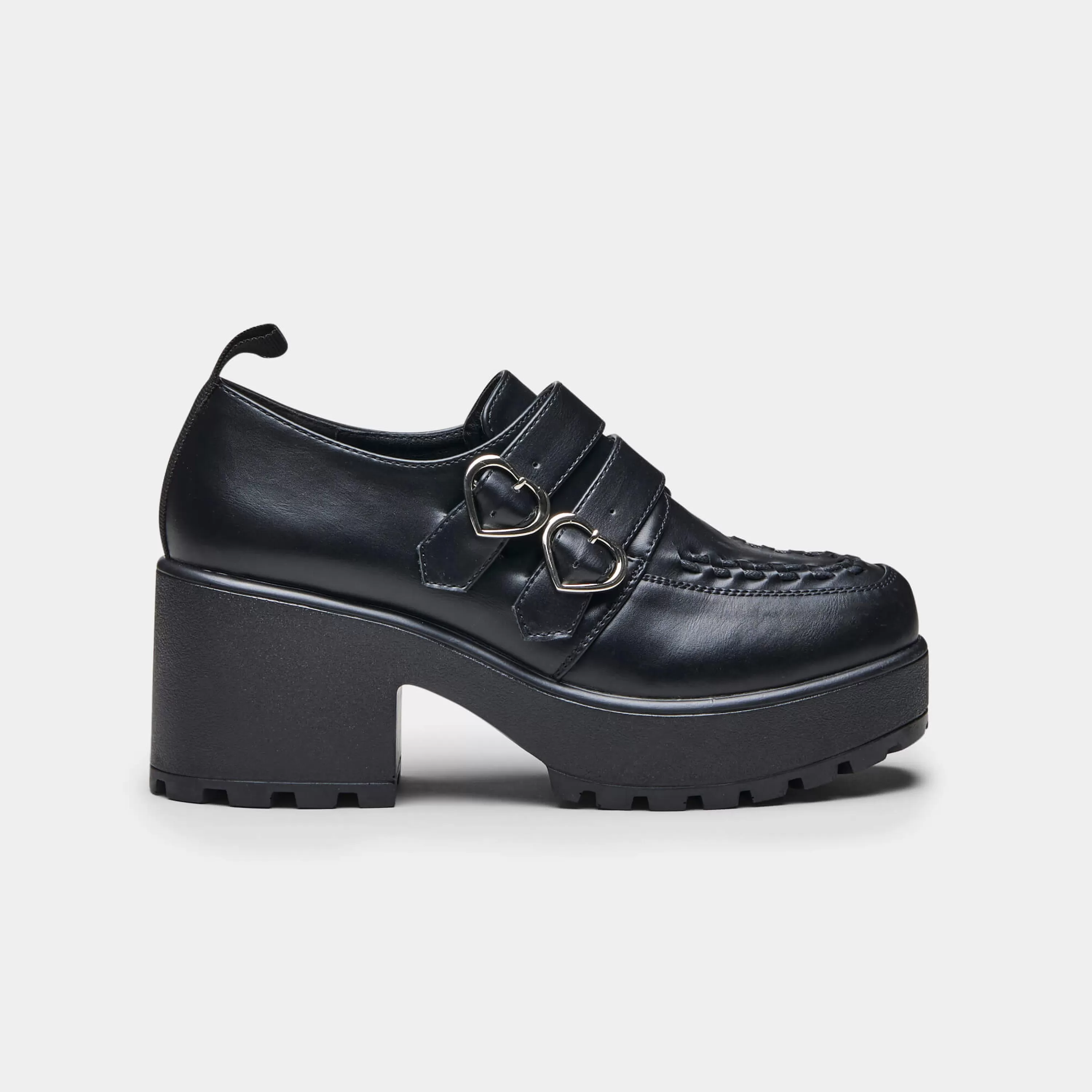 Kawaii Shoes | The Platform Shoe>KOI footwear IAGO Metal Heart Oxford Platform Shoes Black