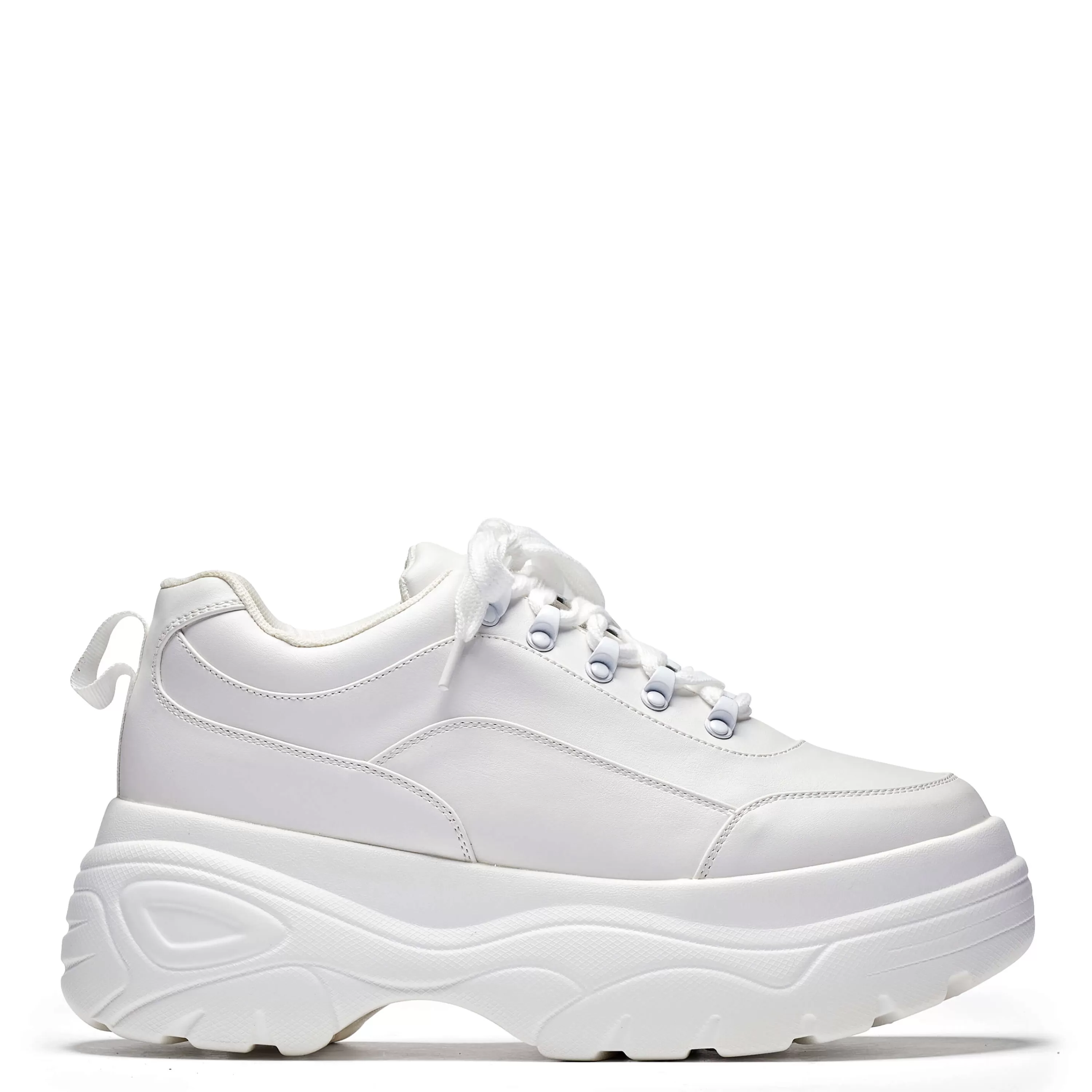 Chunky Trainers | White Chunky Trainers>KOI footwear Jennie Striker Chunky Bubble Trainers White