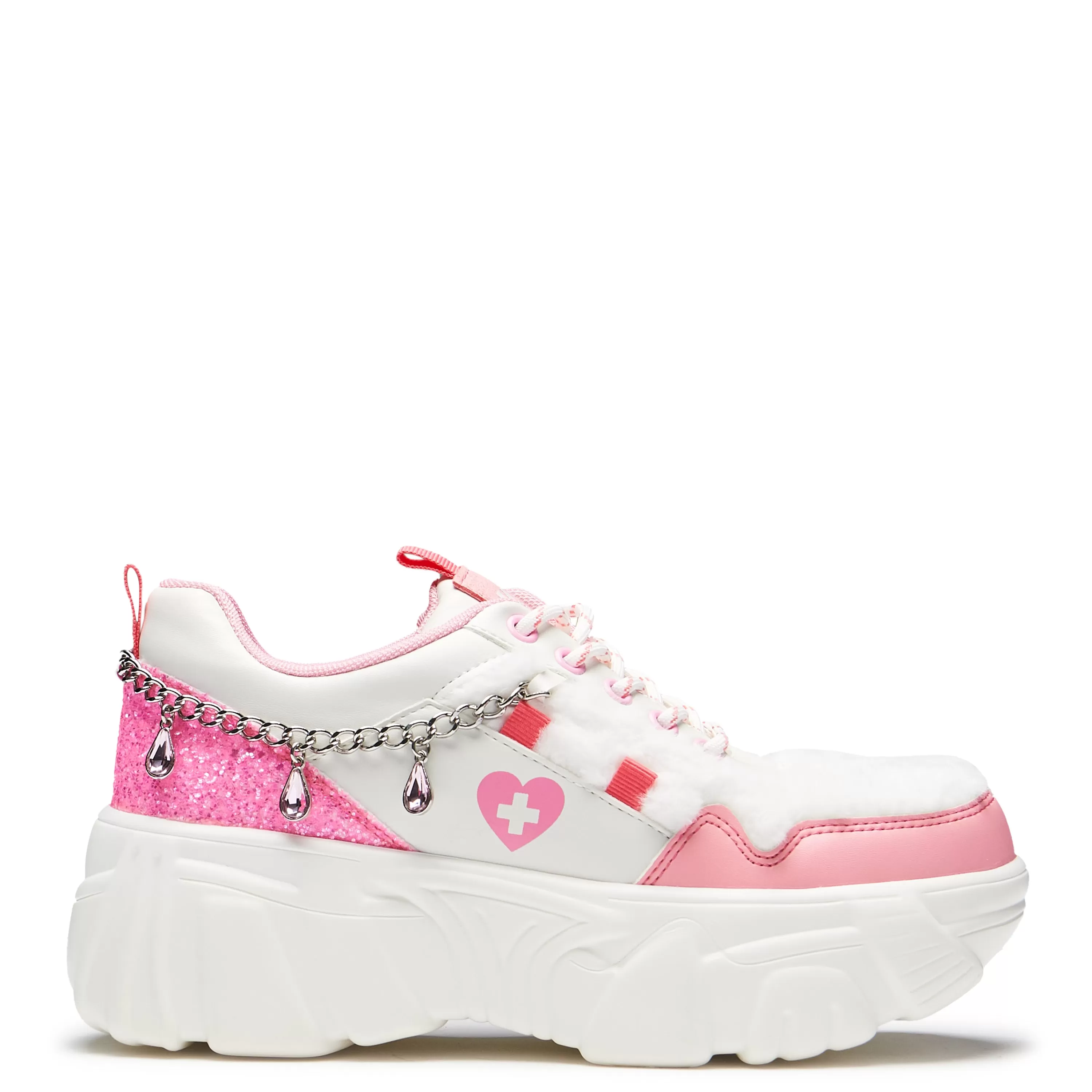 Chunky Trainers | Sport Trainers>KOI footwear Kawaii Cryptid Chain Trainers - White