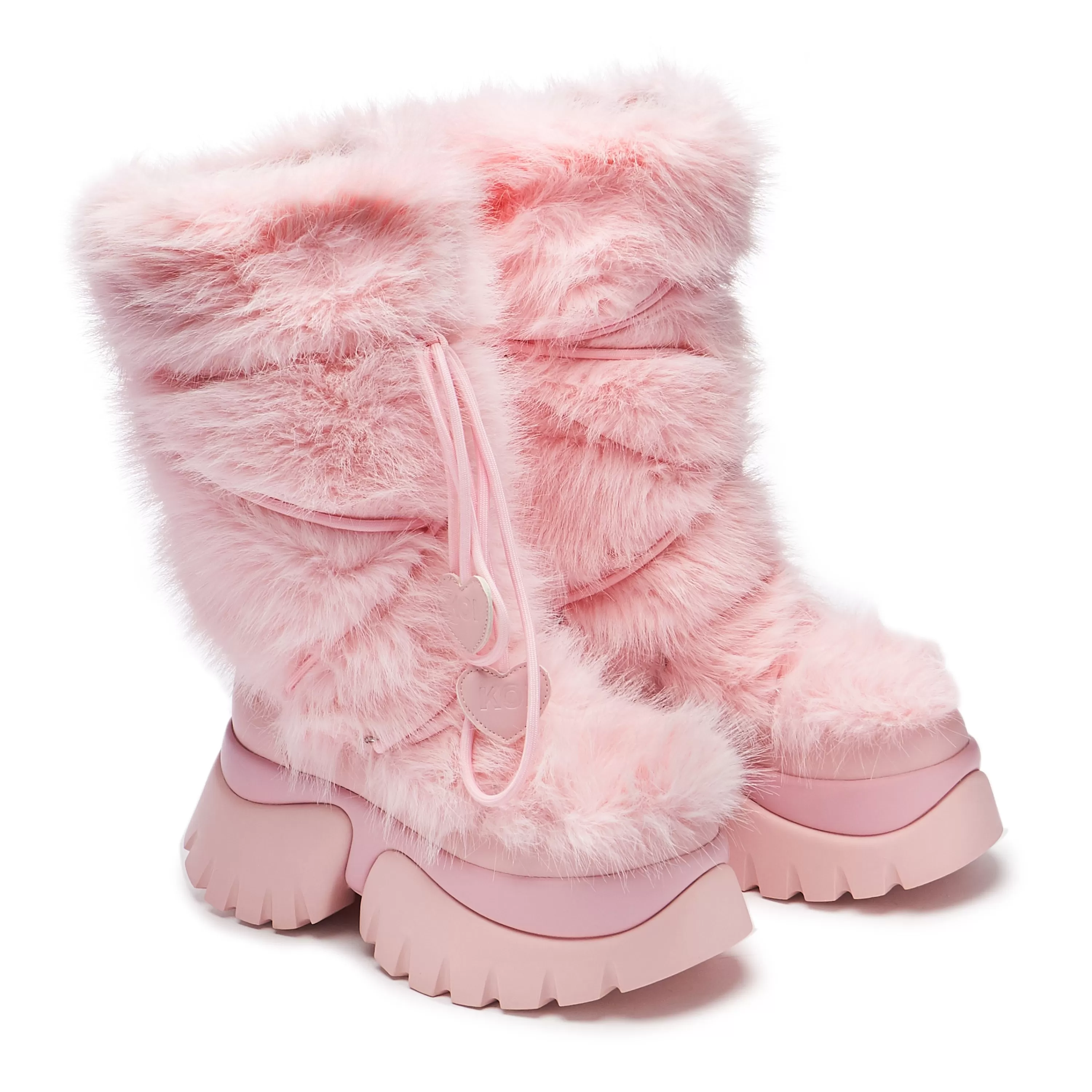 Long Boots | Platform Boots>KOI footwear Kawaii Sasquatch Fluffy Snow Boots - Pink