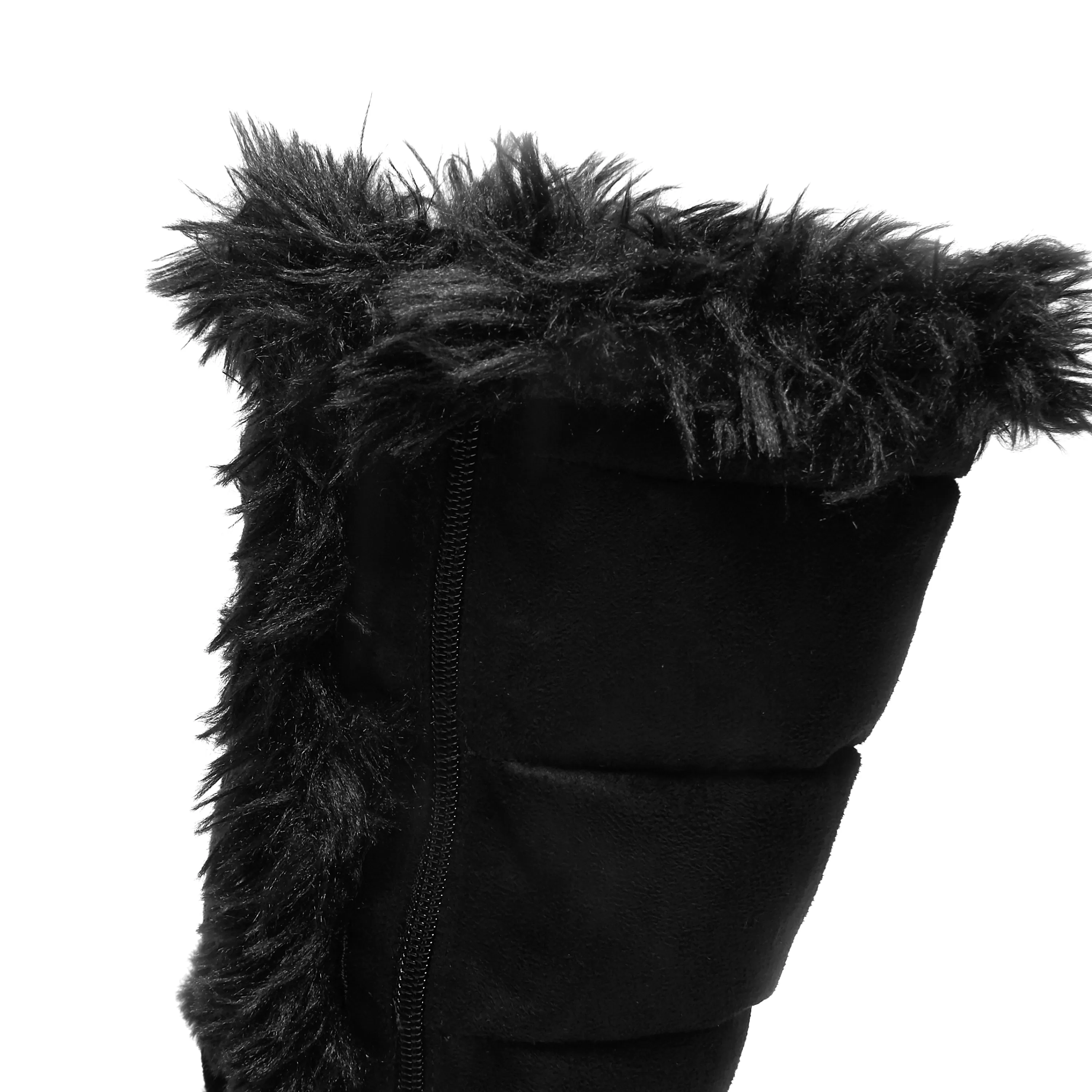 Wolves | Long Boots>KOI footwear La Push Crescent Platform Faux Fur Long Boots - Black