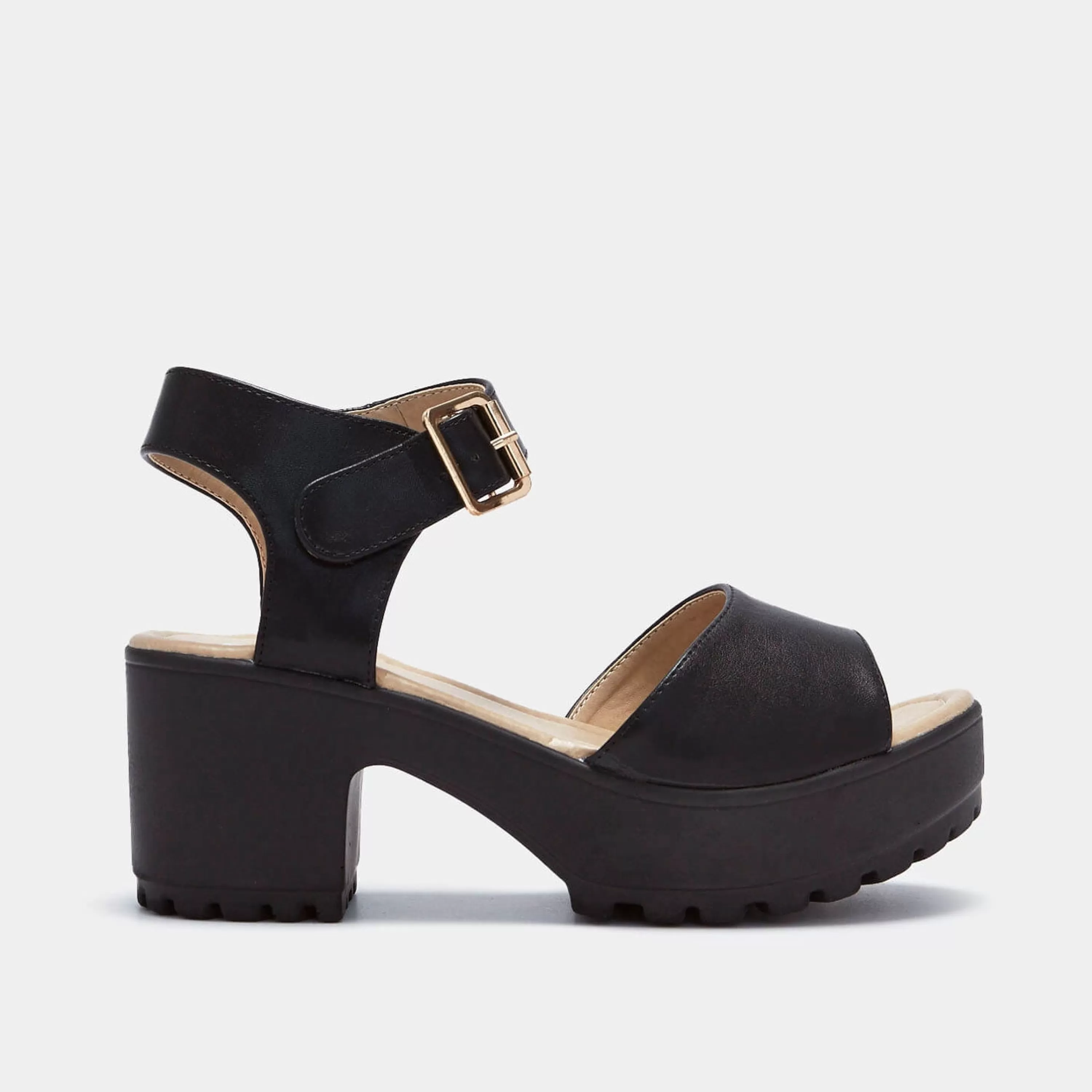 Platform Heels>KOI footwear LOR Chunky Sandals Black