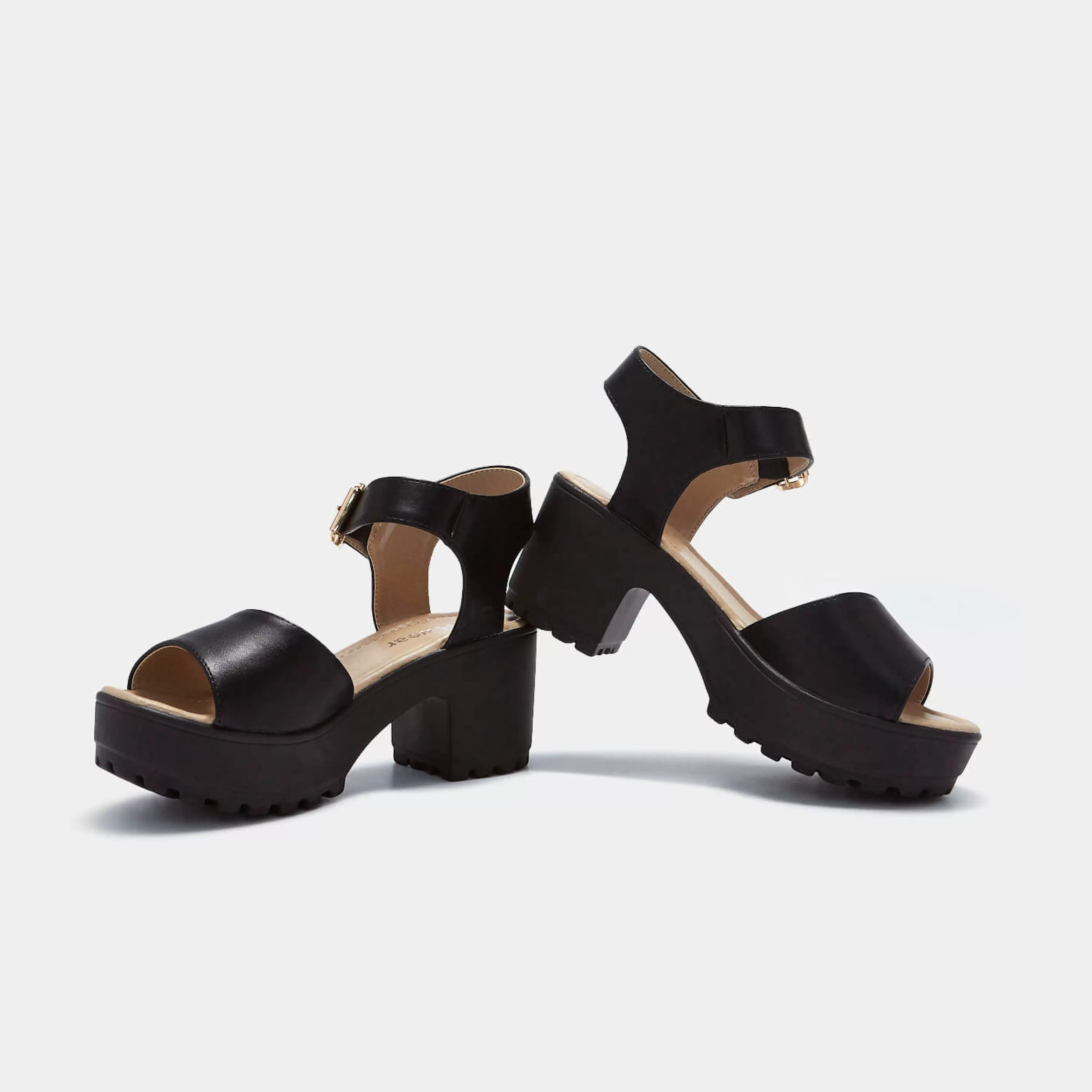 Platform Heels>KOI footwear LOR Chunky Sandals Black