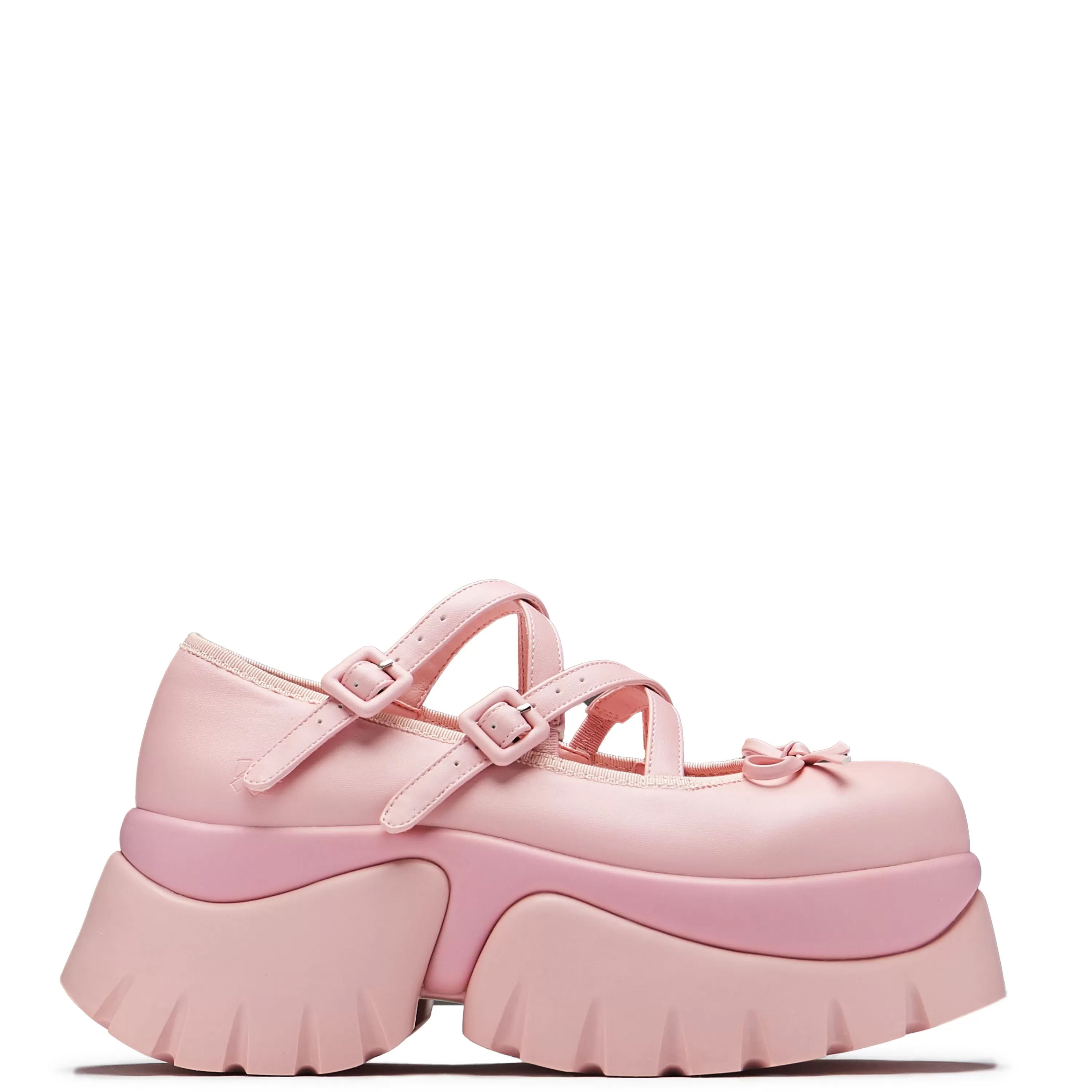 Colourful Mary Janes | Kawaii Shoes>KOI footwear Margot Monster Platform Mary Janes - Pink