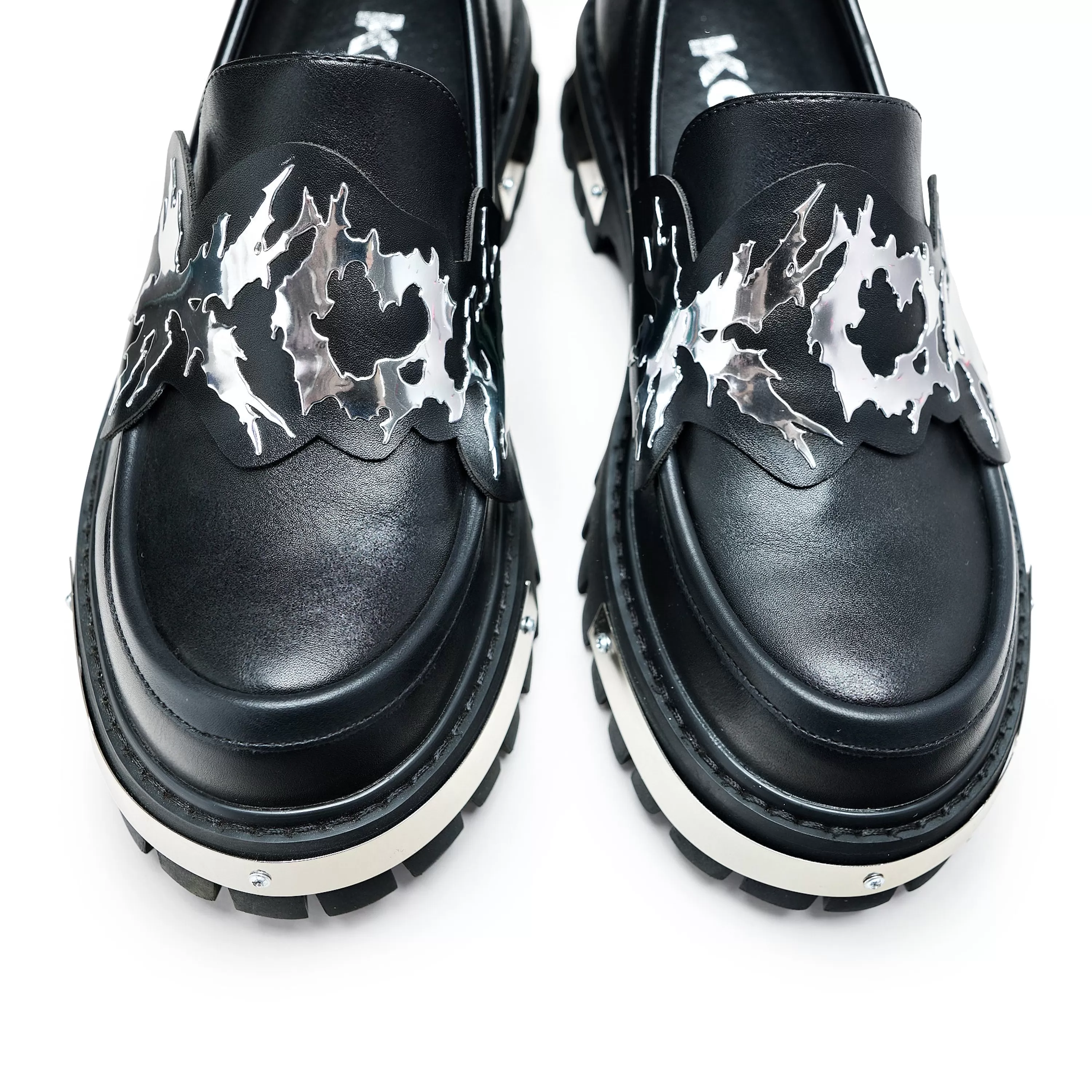 Platform Loafers>KOI footwear My Metal Loafers - Black