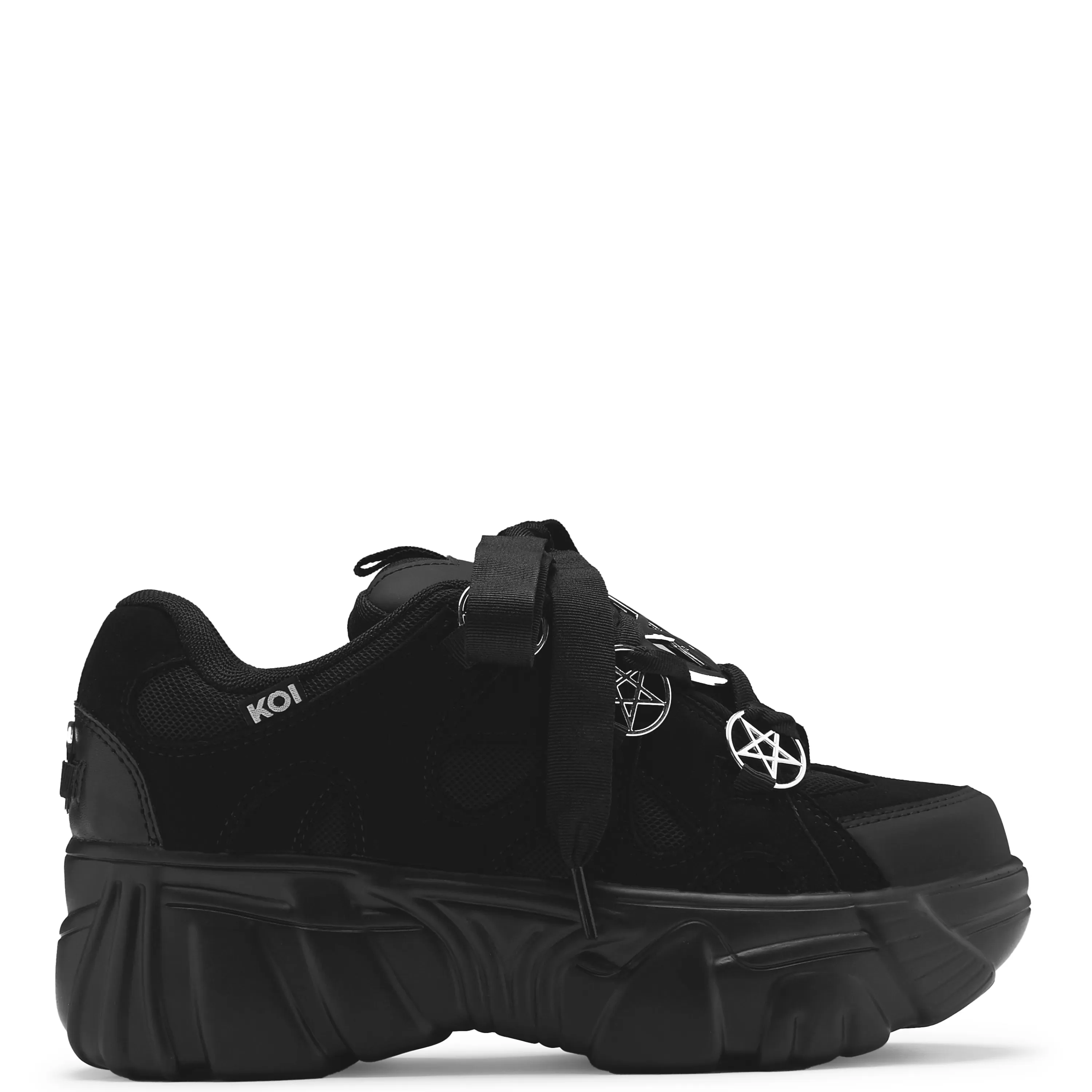 Chunky Trainers | Black Chunky Trainers>KOI footwear Necromancer Chunky Platform Trainers - Black