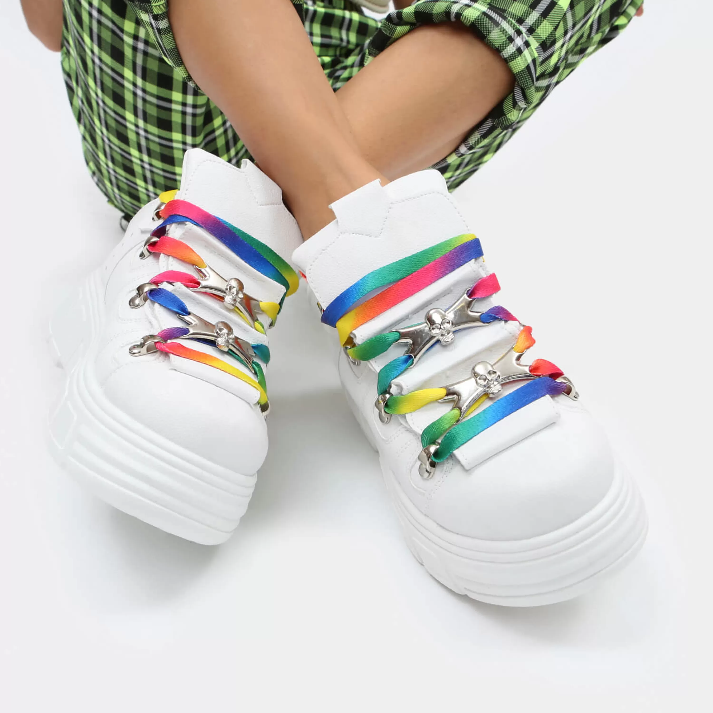 Kawaii Shoes>KOI footwear Rainbow Laces Multi