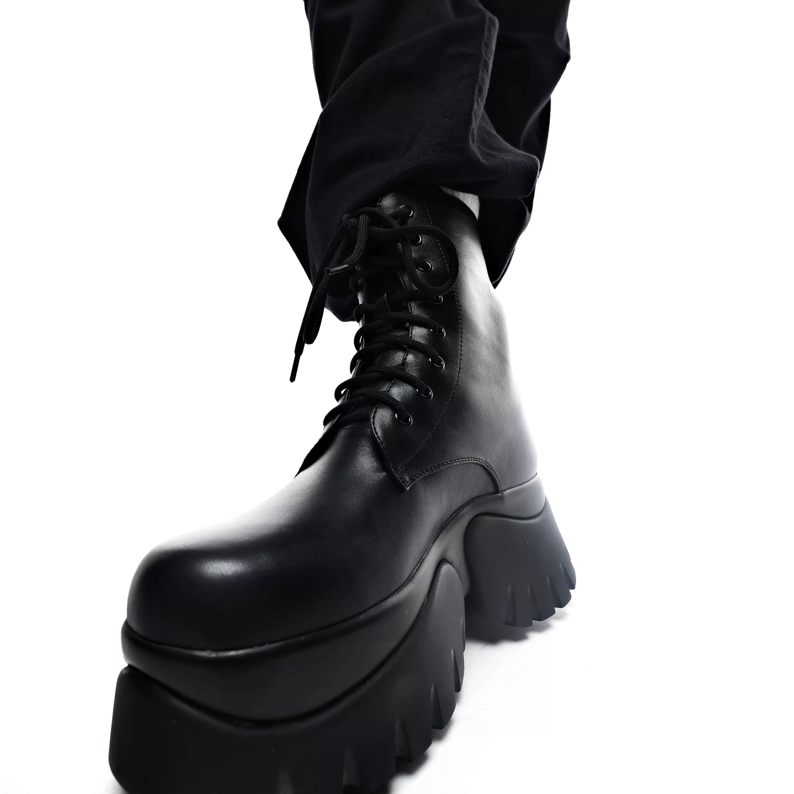 Ankle Boots | Platform Boots>KOI footwear Rancor Lace up 'Monster' Boots Black