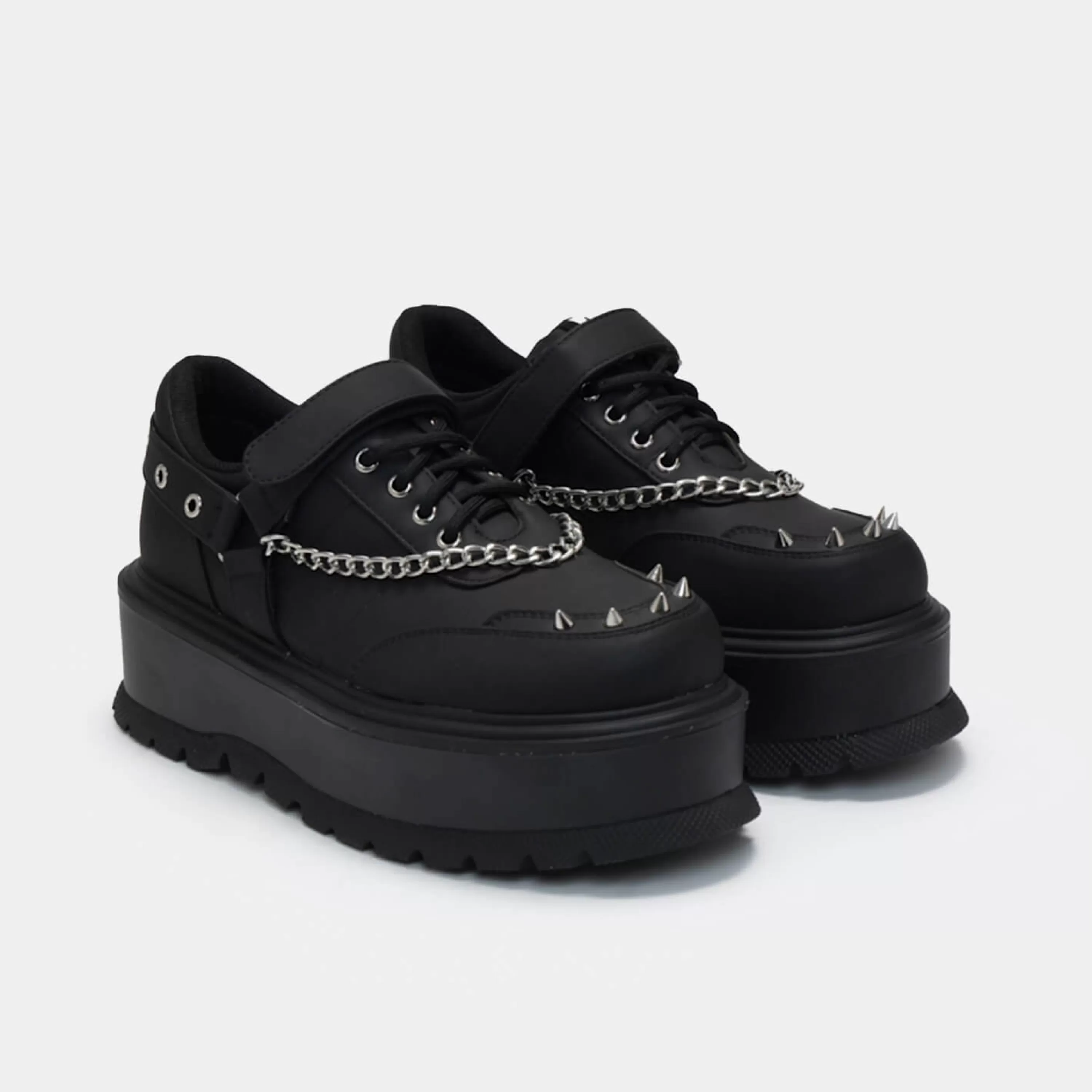 Chunky Platform Shoes | Flatform Shoes>KOI footwear Retrograde Rebel Platform Shoes Black