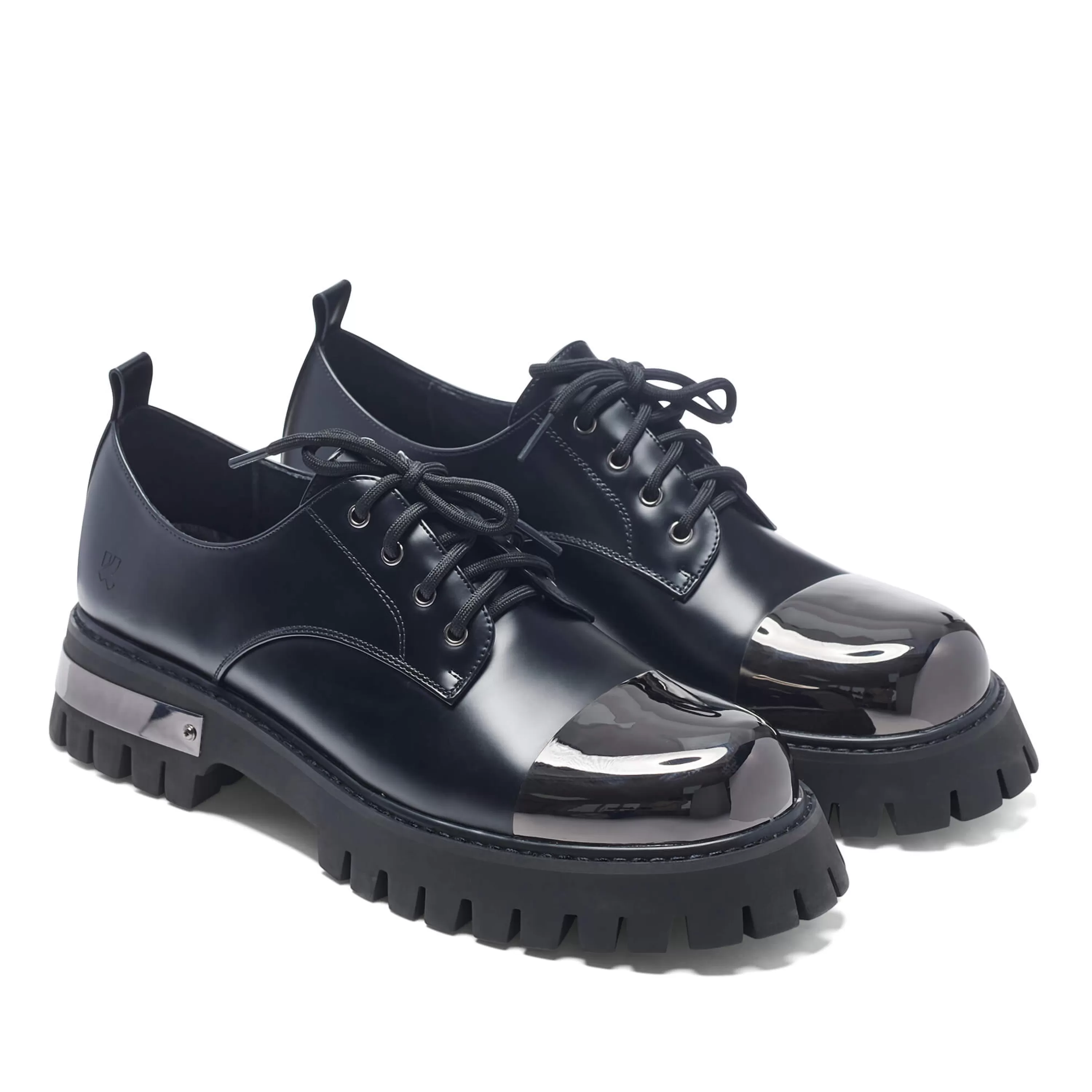 Lace Up>KOI footwear Shelob Men's Metal Toe Cap Shoes Black