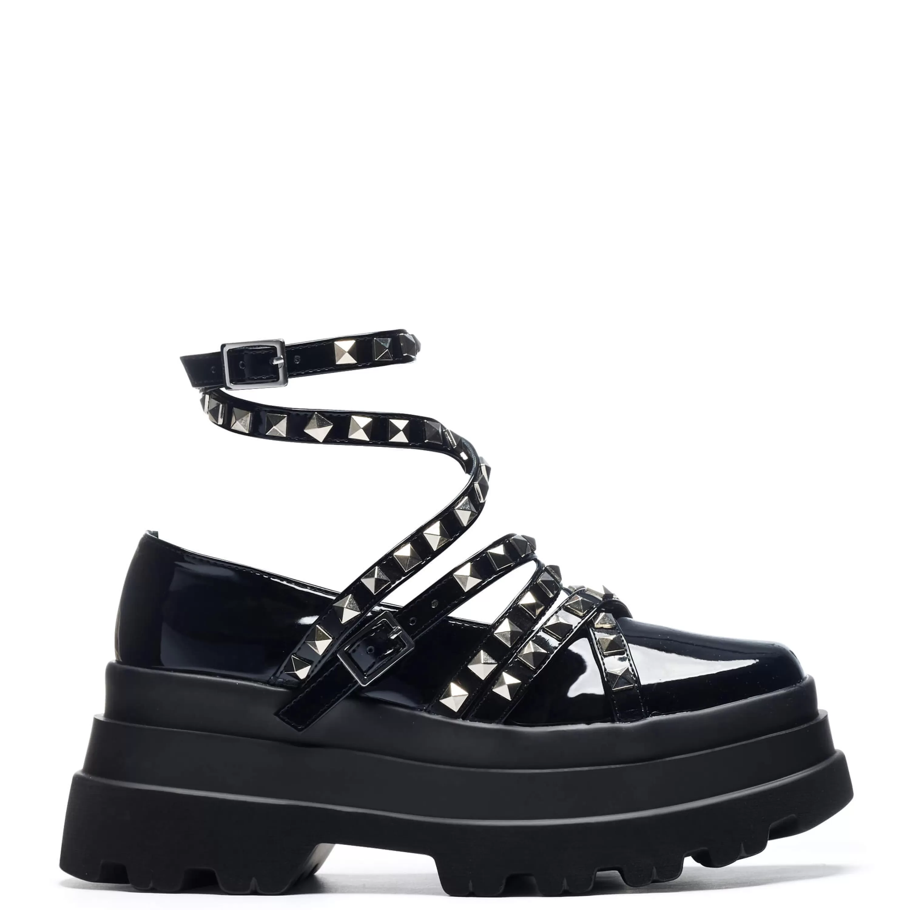 Flatform Shoes | Strappy Platform Shoes>KOI footwear Sima Studded Platform Ballet Shoes Black