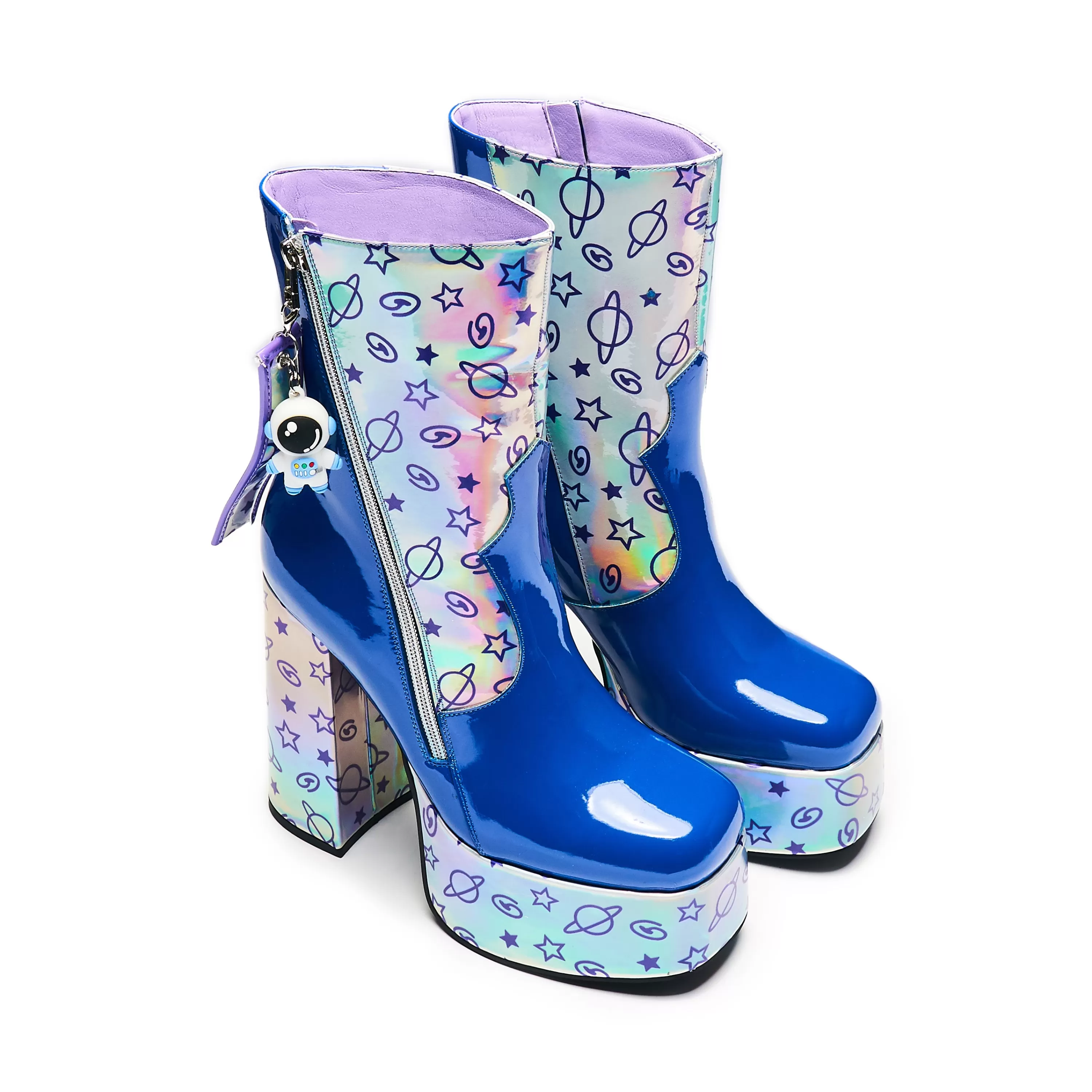 Heeled Boots | Heeled Boots>KOI footwear Spaceman Supernova Platform Heeled Boots Purple