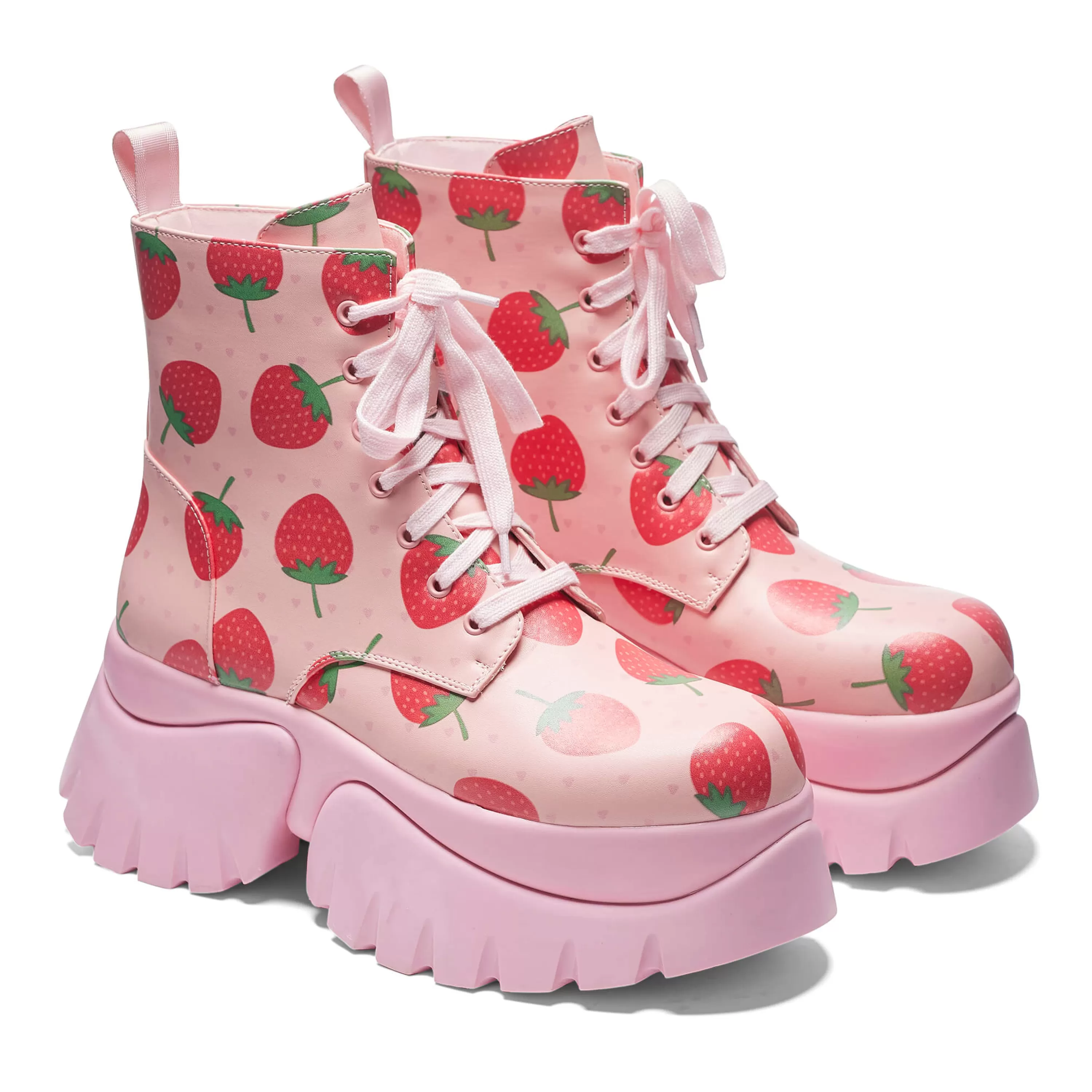 Ankle Boots | Platform Boots>KOI footwear Strawberry Spongecake 'Monster' Boots Pink