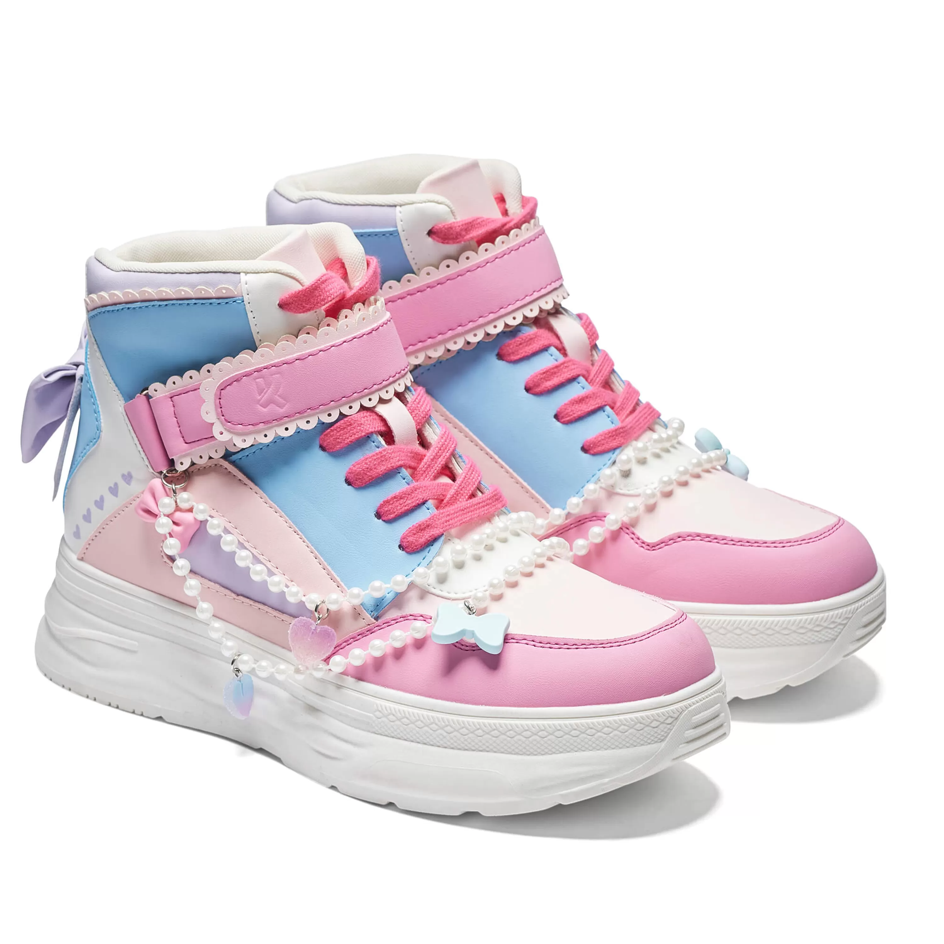 Chunky Trainers | Kawaii Shoes>KOI footwear Sugar Wishes Chunky Hi Top Trainers - Pastel Multi