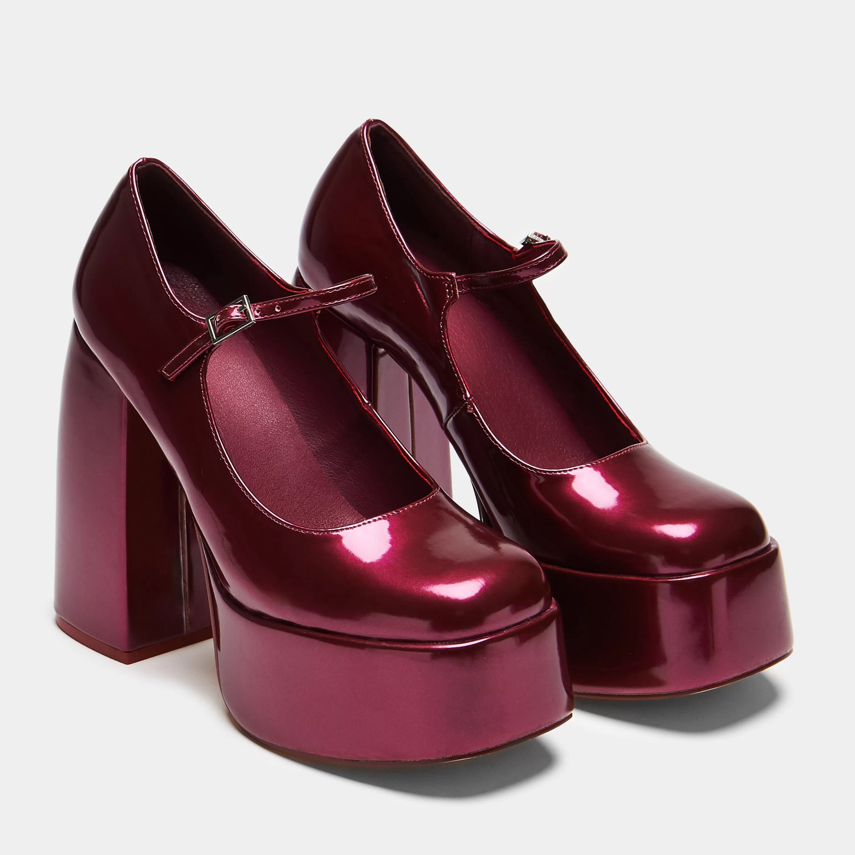 Heeled Mary Janes | Heeled Mary Janes>KOI footwear Sweet Attitude Platform Heels - Magenta Gleam Pink