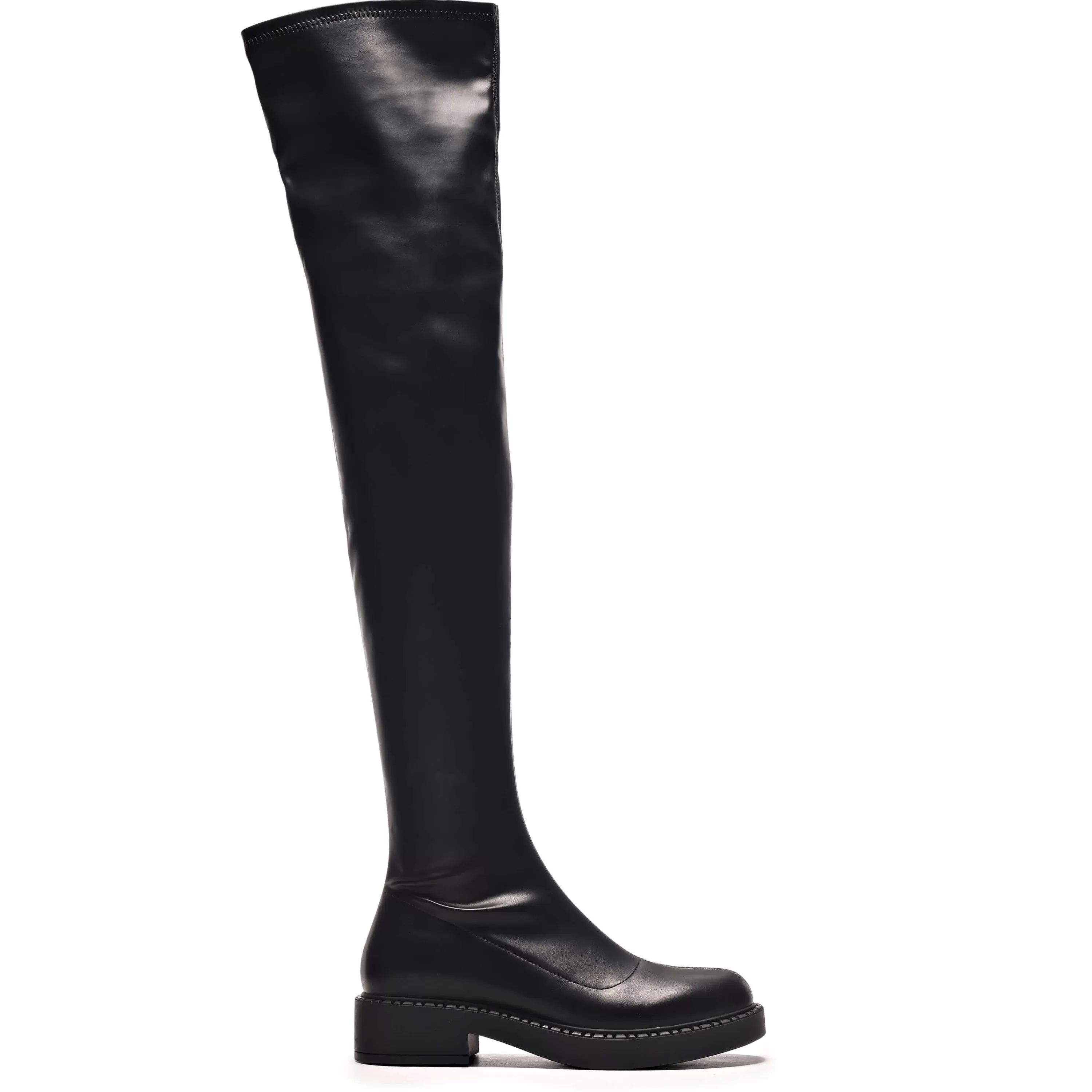 Platform Boots>KOI footwear The Commander Plus Size Thigh High Boots Black