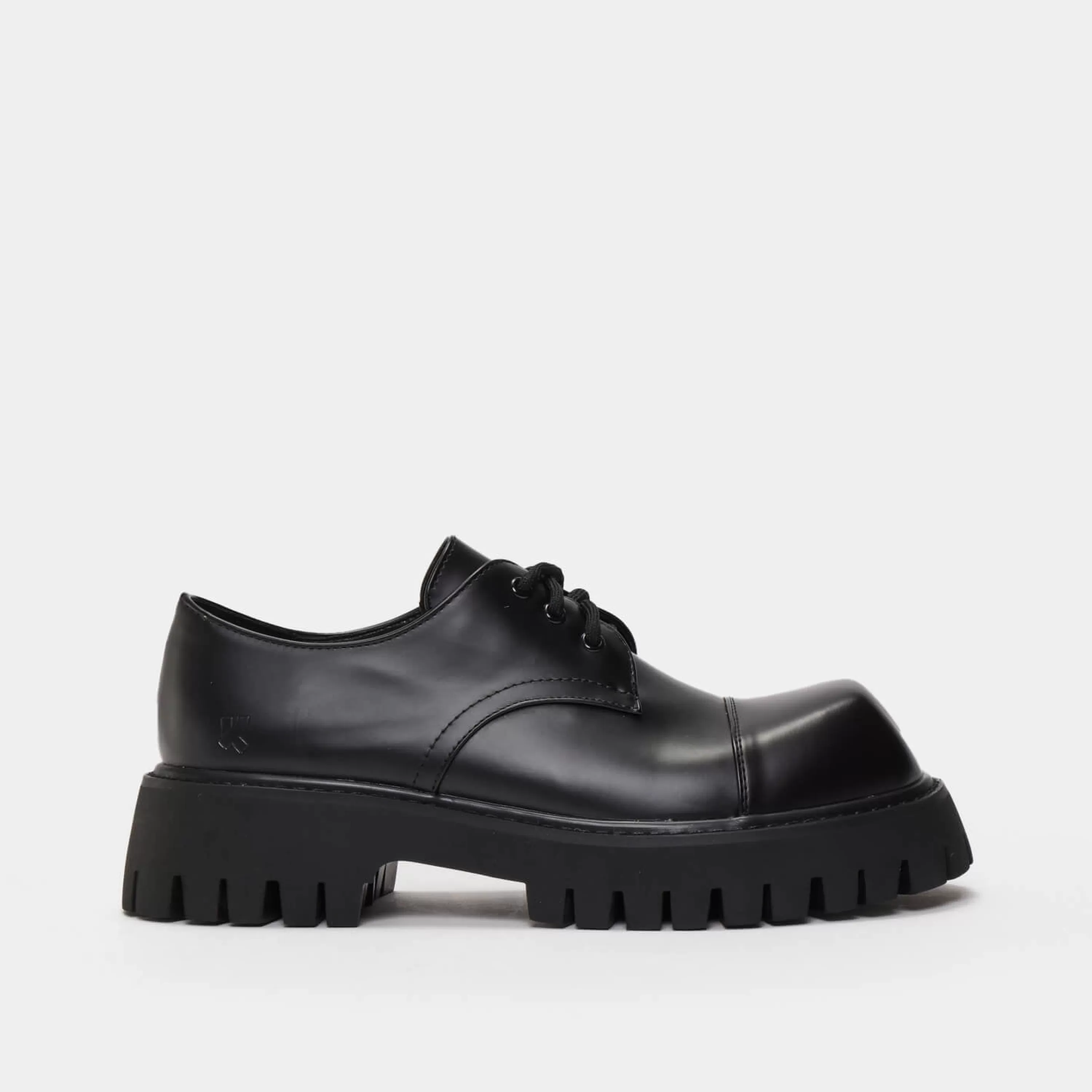 Lace Up>KOI footwear The Corrupter Men's Square Toe Shoes Black