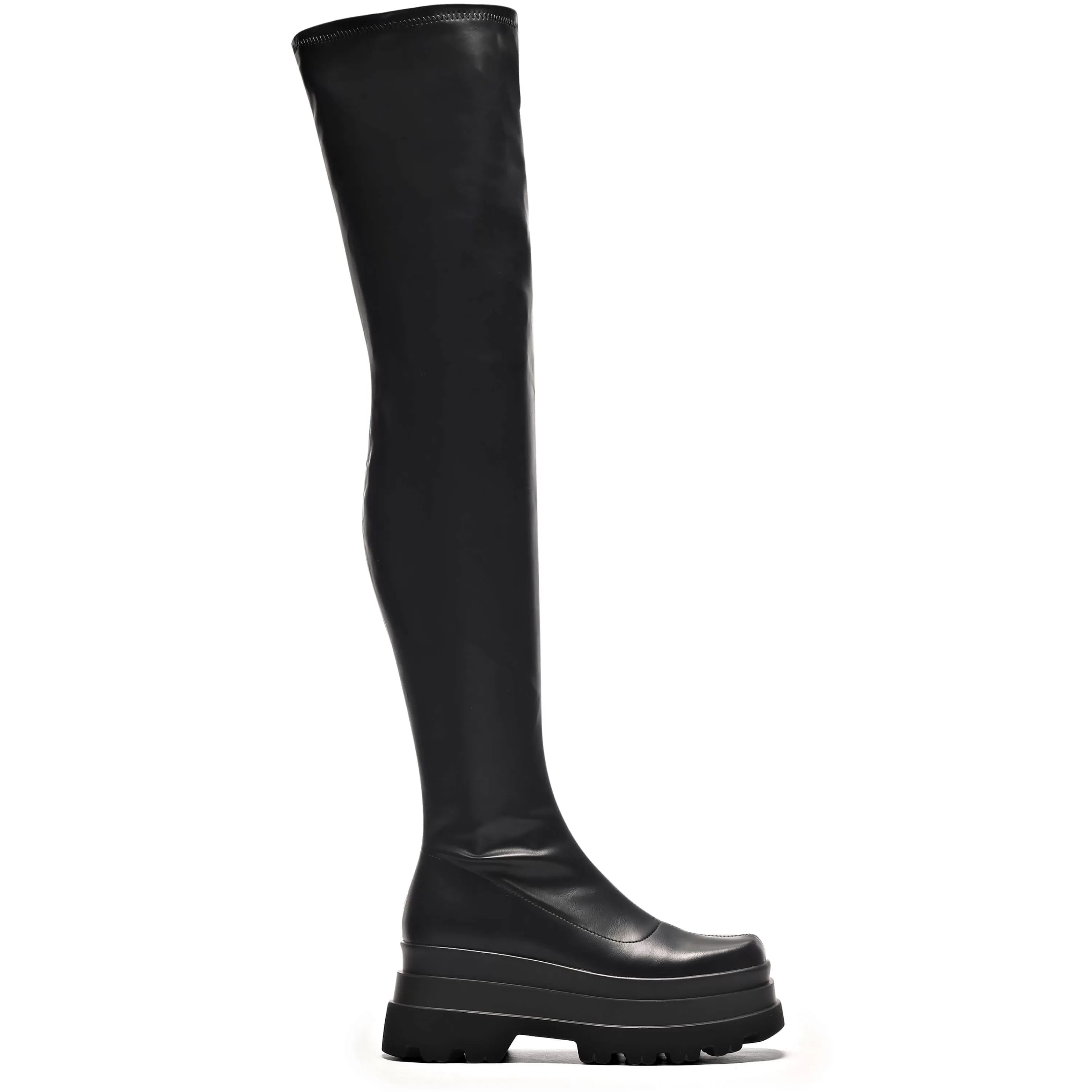 Platform Boots>KOI footwear The Elevation Plus Size Thigh High Boots Black