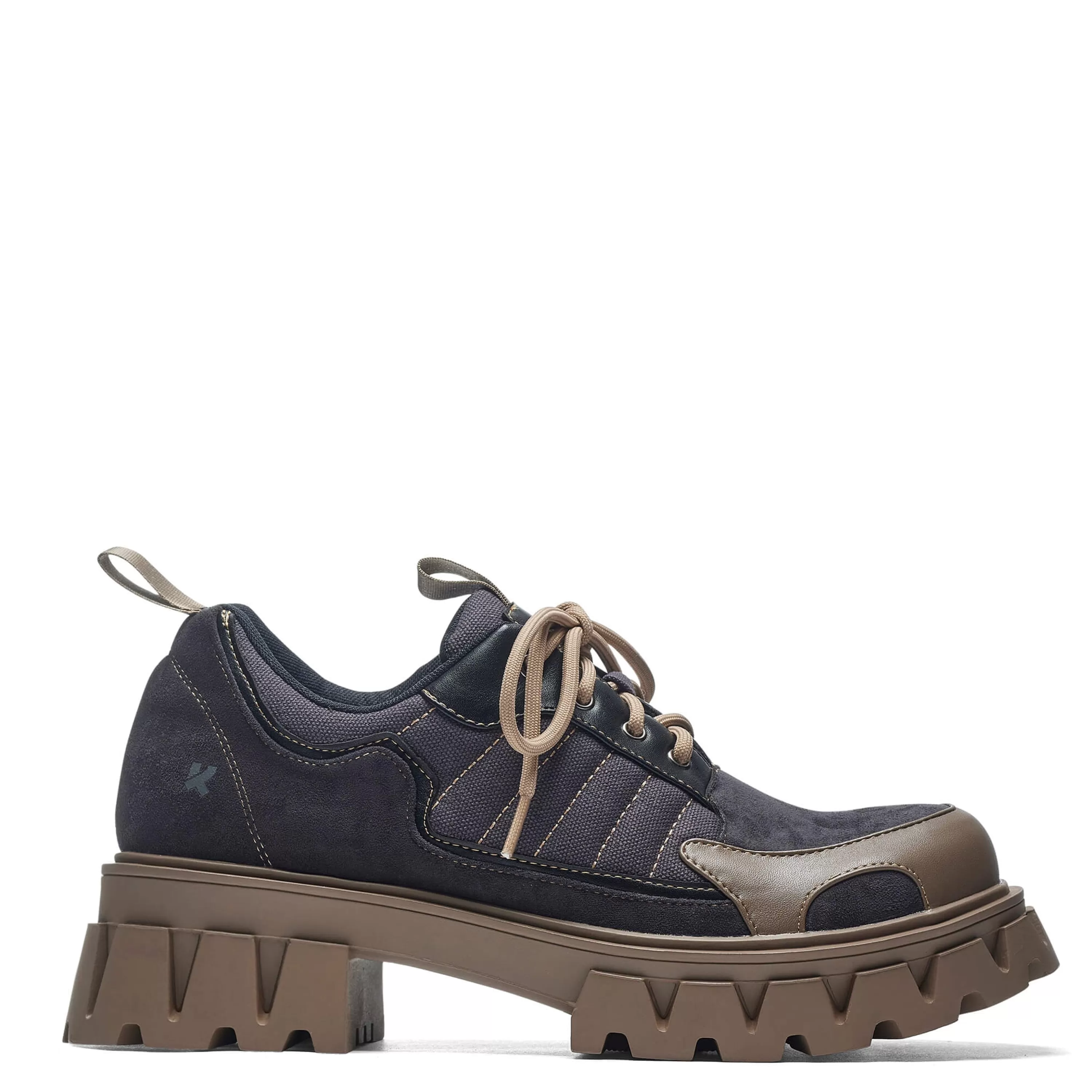 Flatform Shoes | Lace Up>KOI footwear The Force Men's Chunky Kombat Shoes - Desert Dust Brown