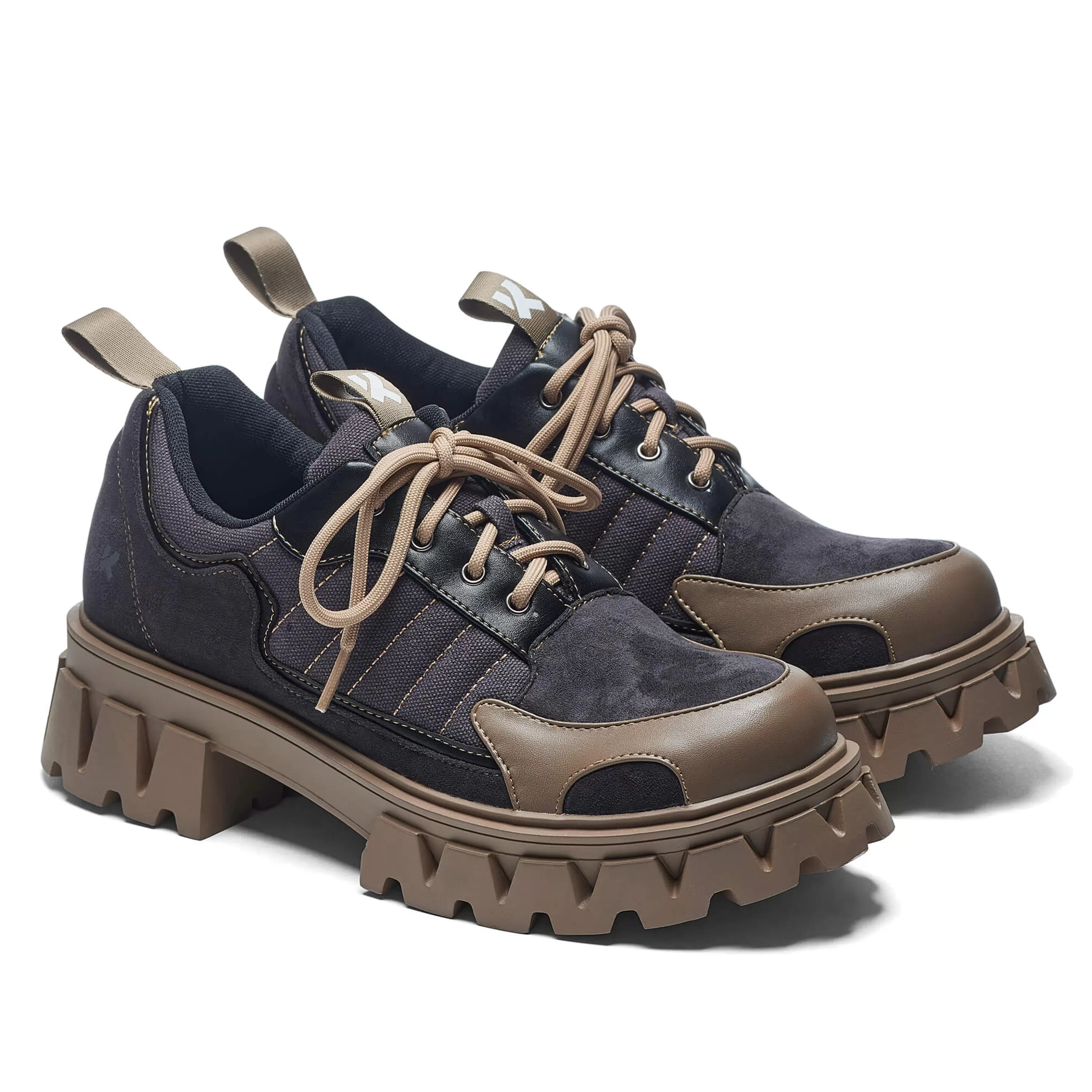 Flatform Shoes | Lace Up>KOI footwear The Force Men's Chunky Kombat Shoes - Desert Dust Brown