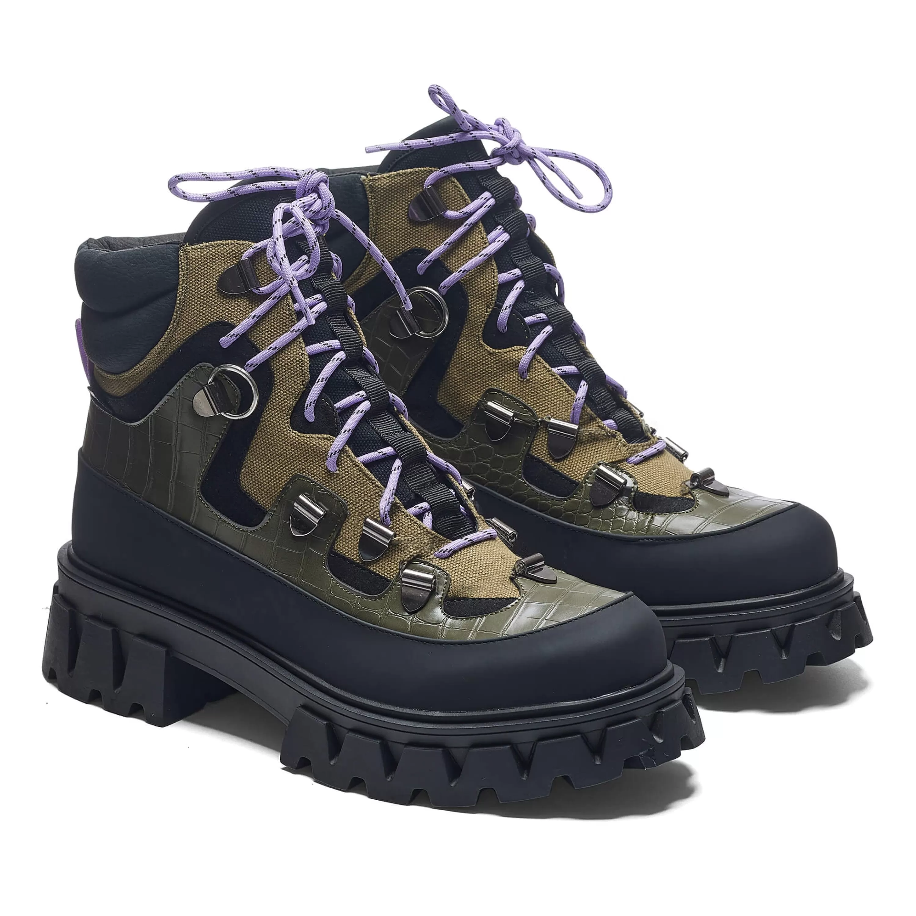 Ankle Boots>KOI footwear The Koi Reaper Men's Hiking Boots - Tanned Croc Green