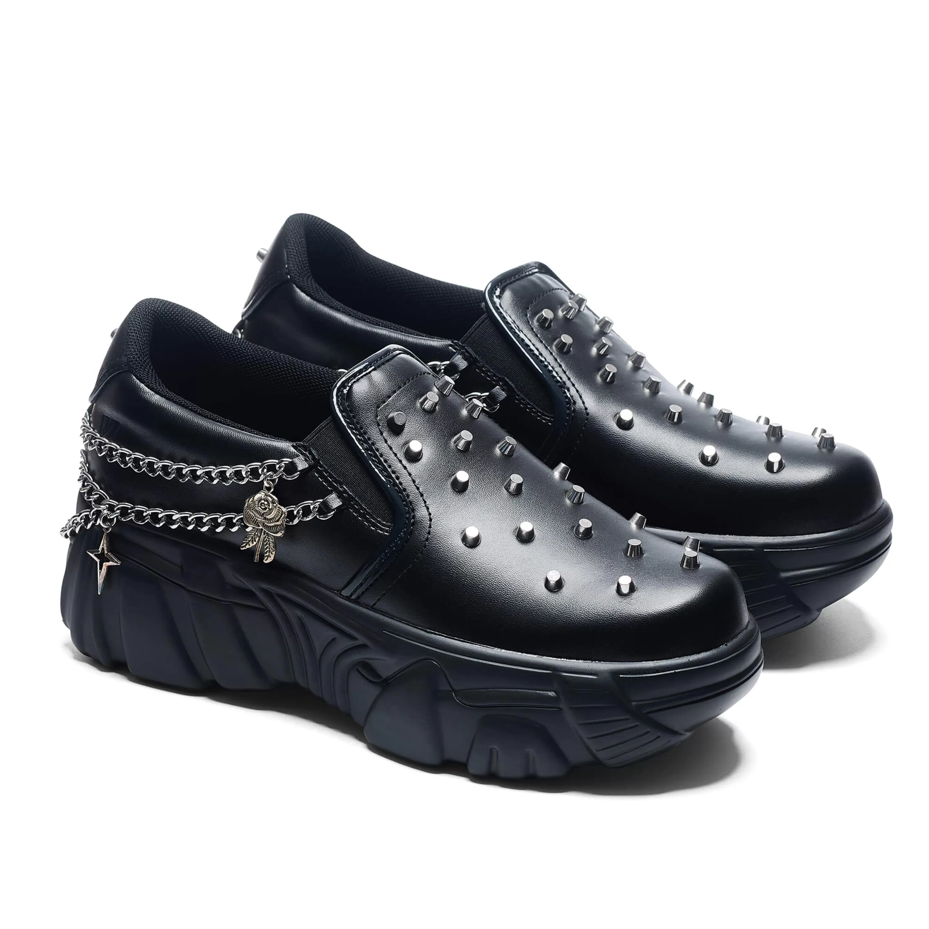 Flatform Shoes>KOI footwear The Summoner Mystic Charm Chunky Slip Ons - Black