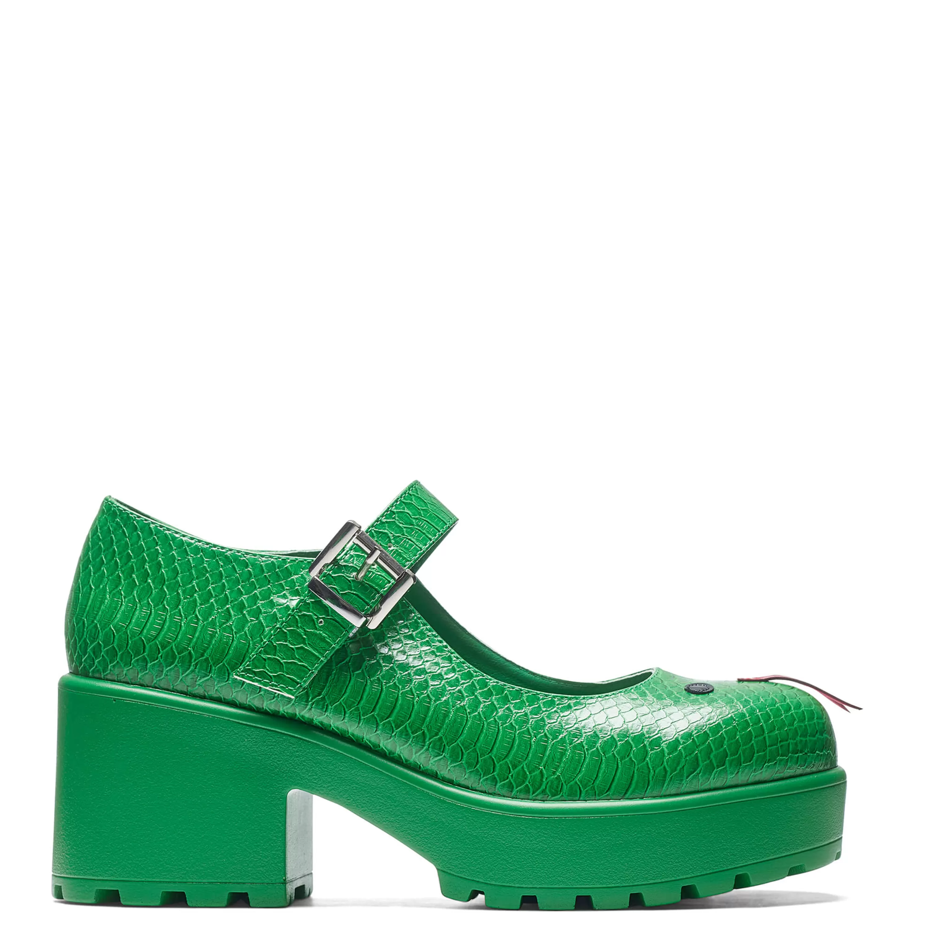 Heeled Mary Janes | Heeled Mary Janes>KOI footwear Tira Mary Janes Shoes 'Sassy Snake Edition' Green