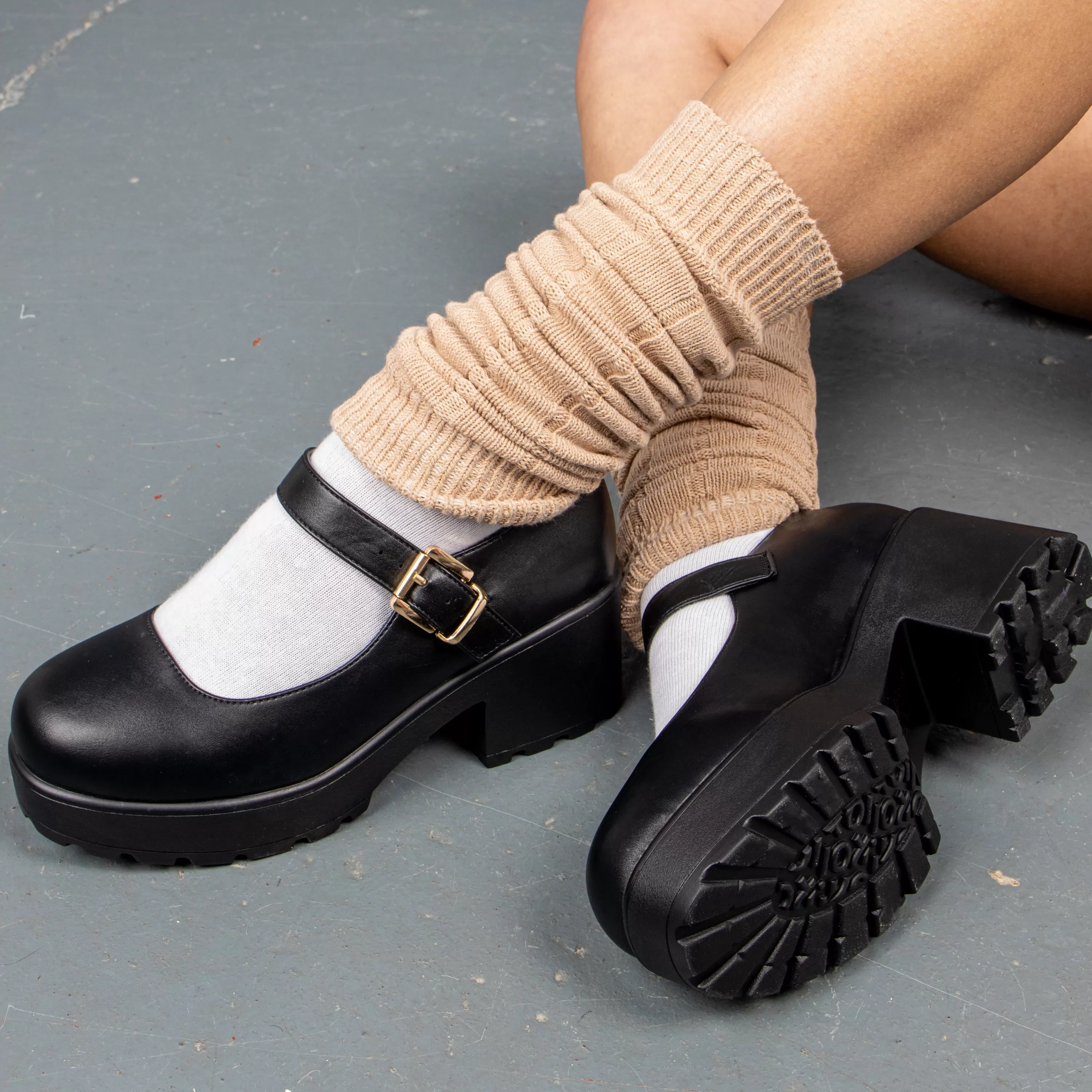 Heeled Mary Janes | Heeled Mary Janes>KOI footwear Tira WIDE FIT Mary Jane Shoes 'Faux Leather Edition' Black