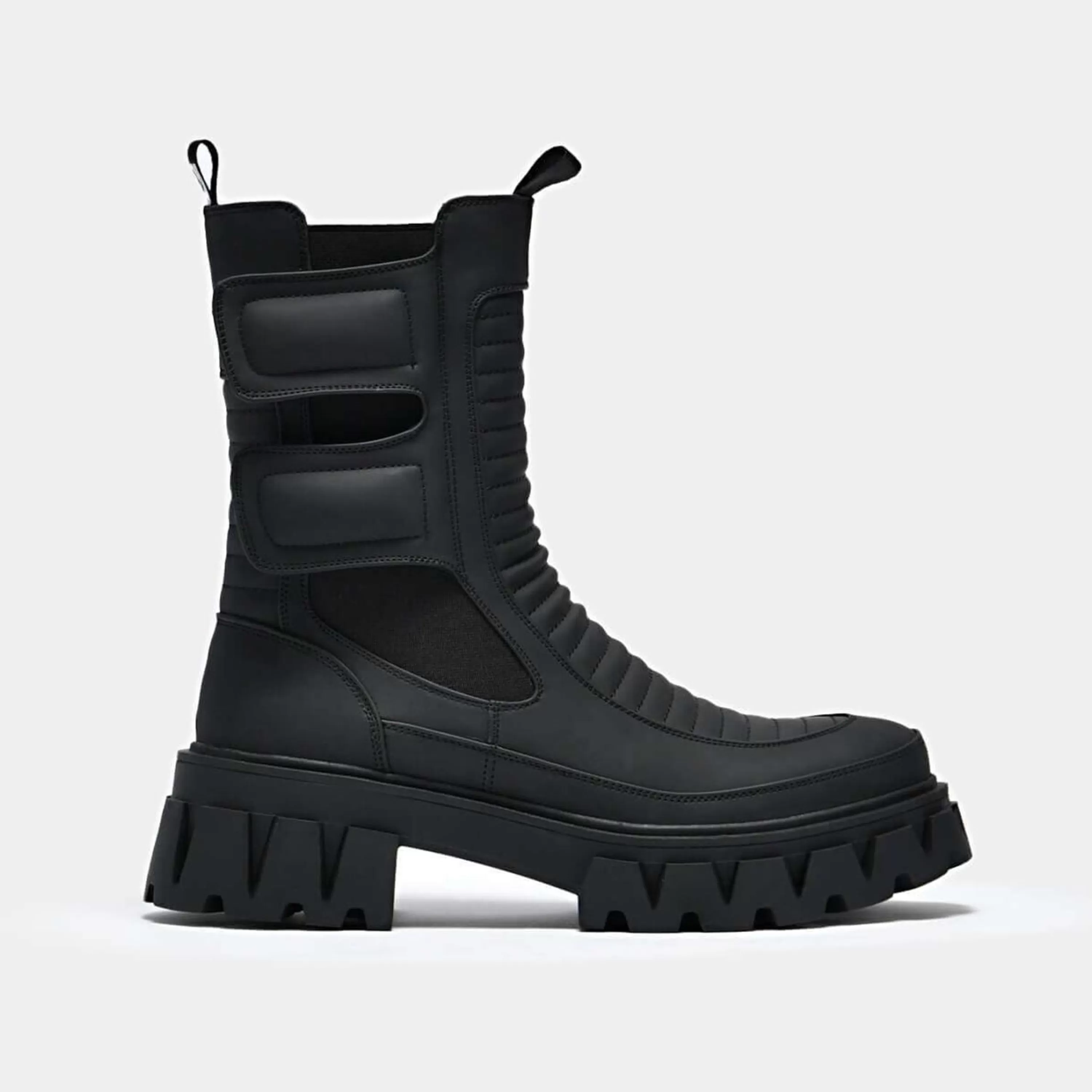 Ankle Boots | Biker Boots>KOI footwear Vader Men's Padded Croft Boots Black