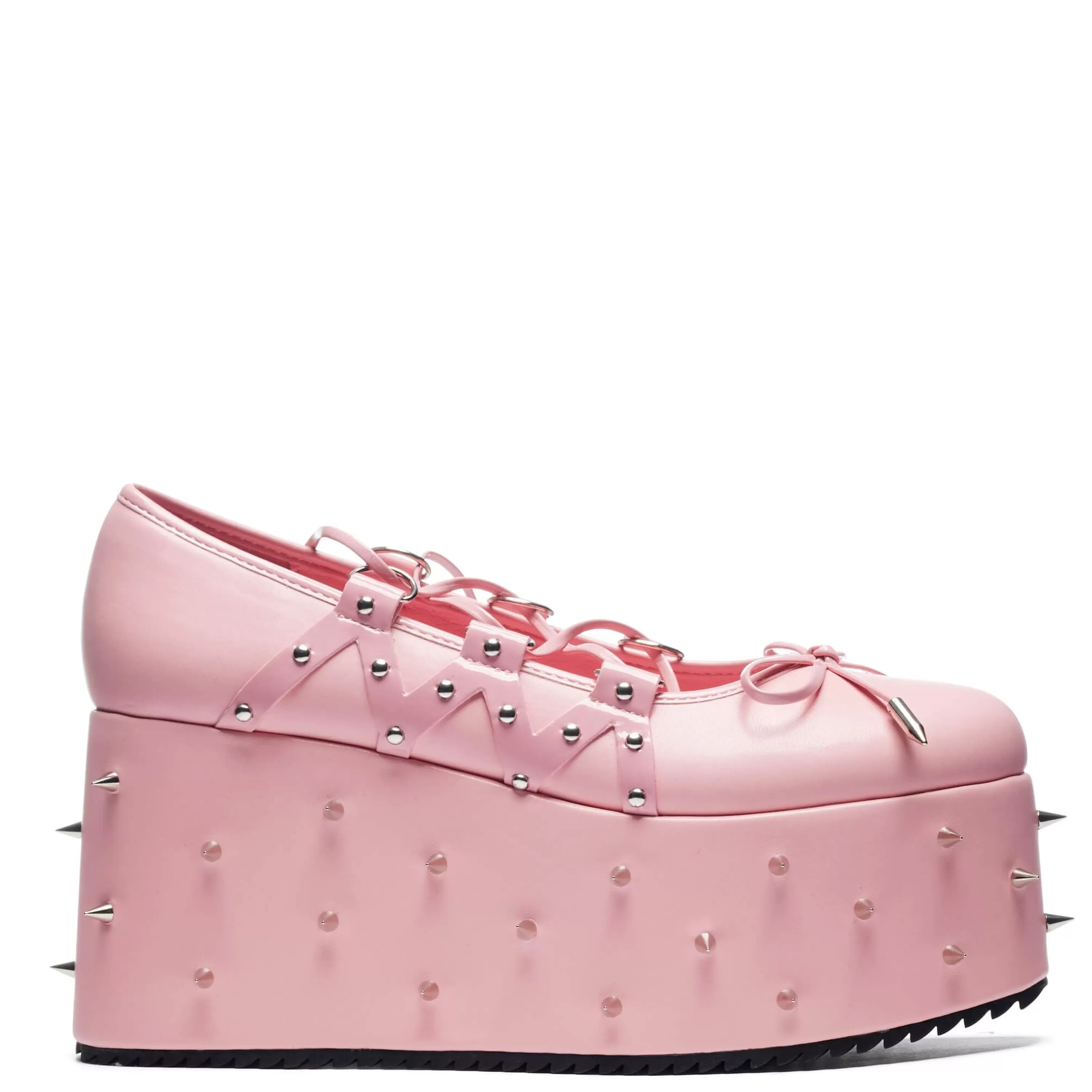 Kawaii Shoes | Flatform Shoes>KOI footwear Zorina Lace Up Platform Ballet Shoes - Pink